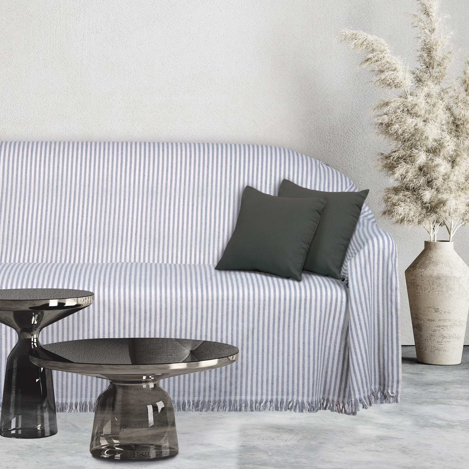 Ριχτάρι Polycotton Ζακάρ Τριθέσιος 180x300εκ. Throws Li