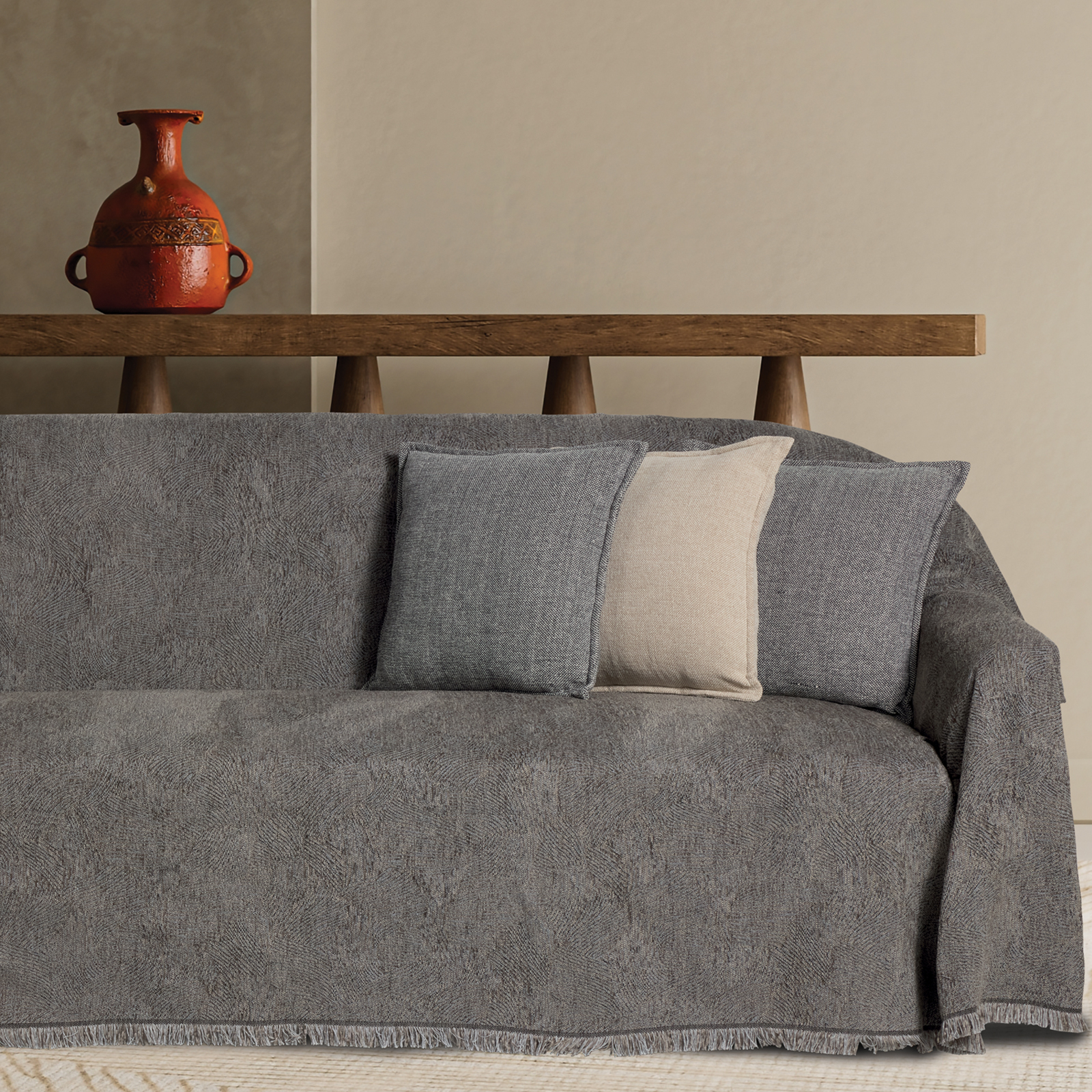 Ριχτάρι Chenille-Polycotton Τριθέσιος 180x300εκ. Dark Grey 0311 Das Home (Χρώμα: Γκρι, Ύφασμα: 55% Chenille- 25% Cotton - 20% Pol) - Das Home - 420618300311