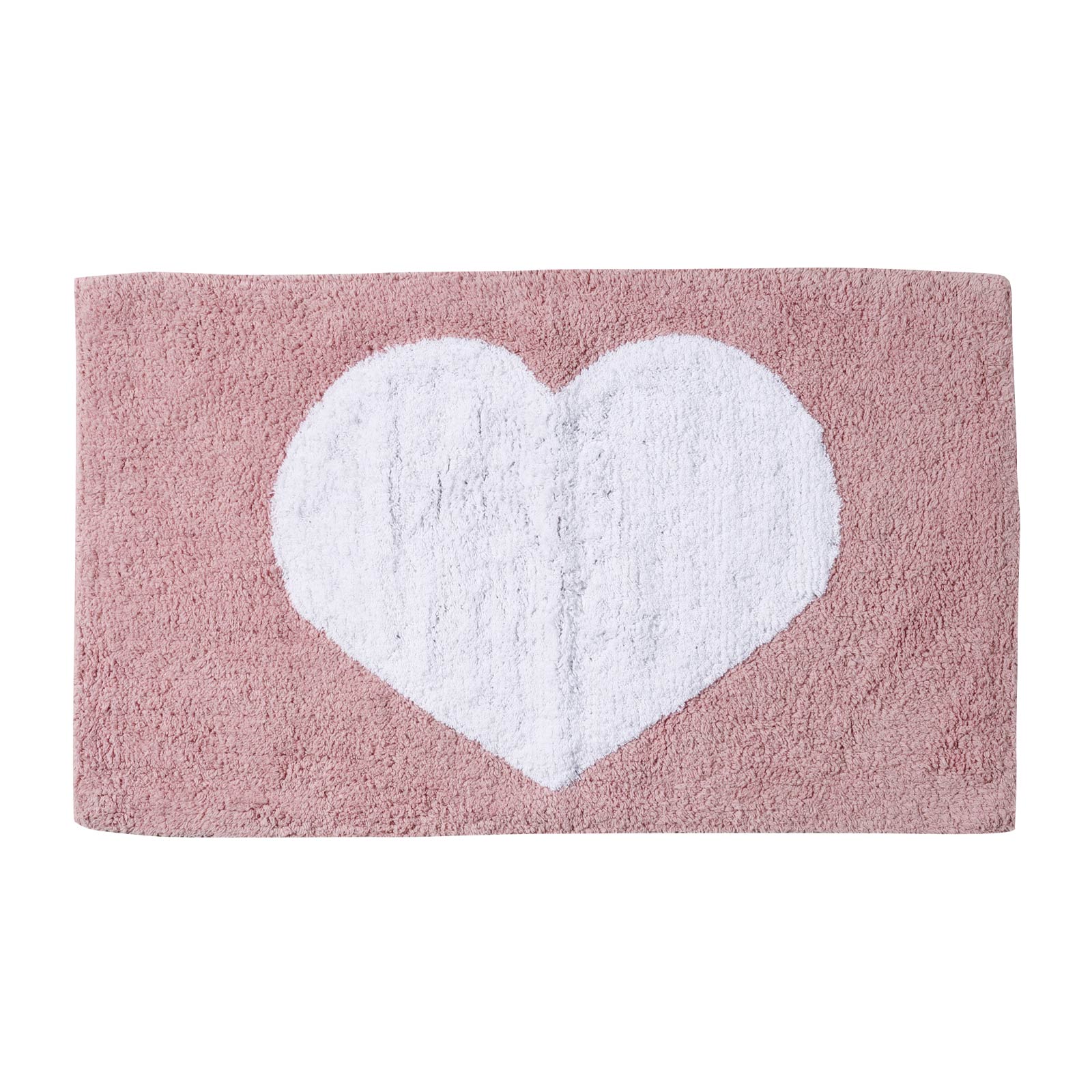 Das Home Ταπέτο Μπάνιου Βαμβακερό 50x80εκ. Bathmats 0678 Ροζ-Λευκό Das Home (Ύφασμα: Βαμβάκι 100%, Χρώμα: Λευκό) - Das Home - 420750800678