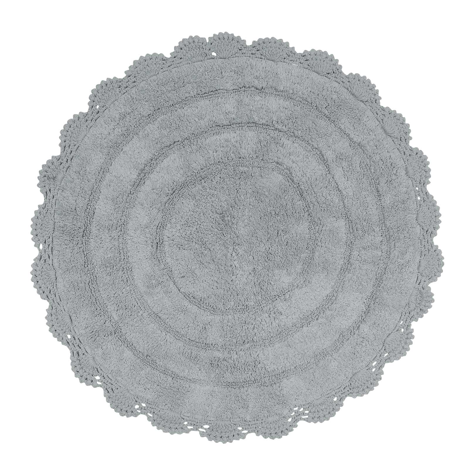 Ταπέτο Μπάνιου Στρογγυλό Βαμβακερό Φ60εκ. Bathmats 0632 Das Home (Ύφασμα: Βαμβάκι 100%, Χρώμα: Γκρι) - Das Home - 420760900632