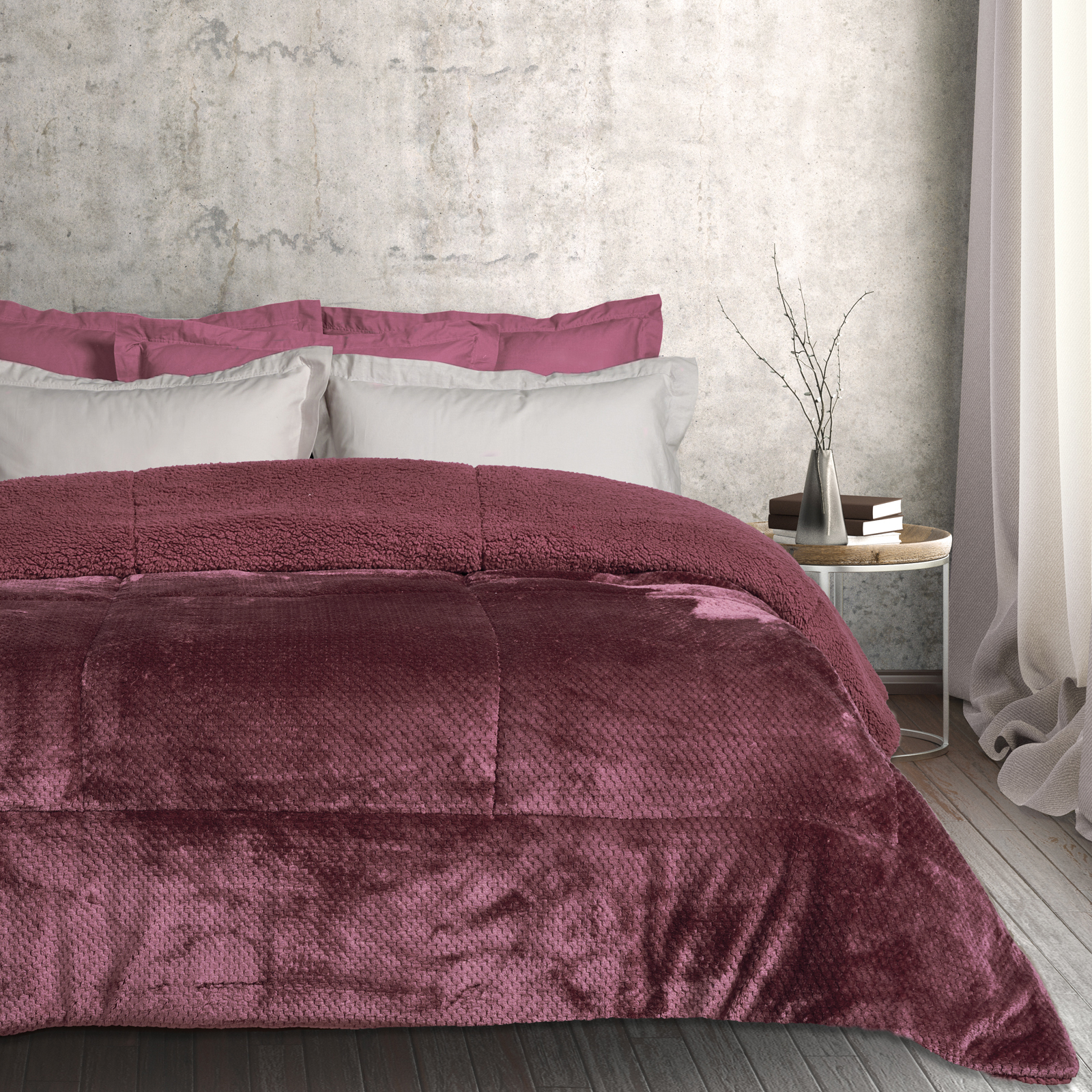 Das Home Κουβερτοπάπλωμα Fleece-Sherpa Μονό 160x220εκ. Blankets 1188 Dark Lilac Das Home (Ύφασμα: Polyester, Χρώμα: Λιλά) - Das Home - 421910101188