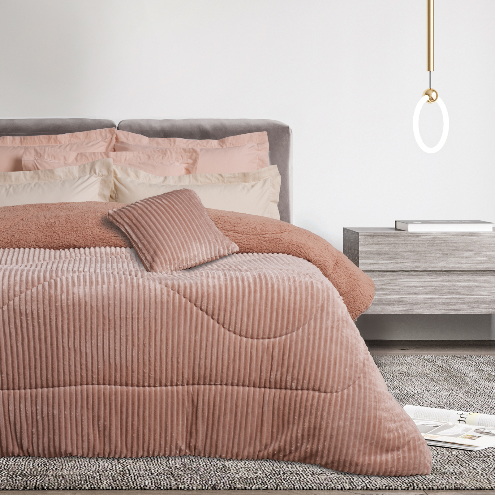 Das Home Κουβερτοπάπλωμα Fleece-Sherpa Μονό 160x220εκ. Blankets 1363 Nude Das Home (Ύφασμα: Polyester, Χρώμα: Nude) - Das Home - 421910101363