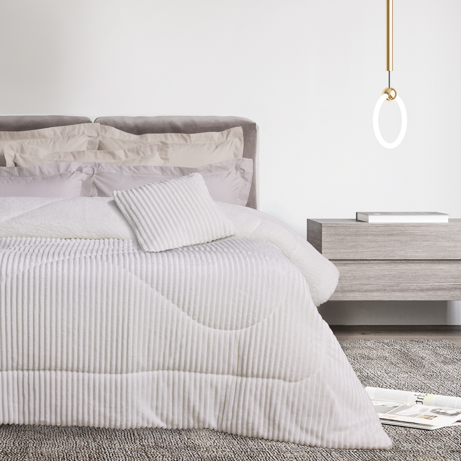 Das Home - ΣΗΜΑΝΤΙΚΟ: Σε περίπτωση διαφοράς τιμής από το κατάστημα ισχύει παντα και μόνο η τιμή του καταστήματος Κουβερτοπάπλωμα Fleece-Sherpa Μονό 160x220εκ. Blankets