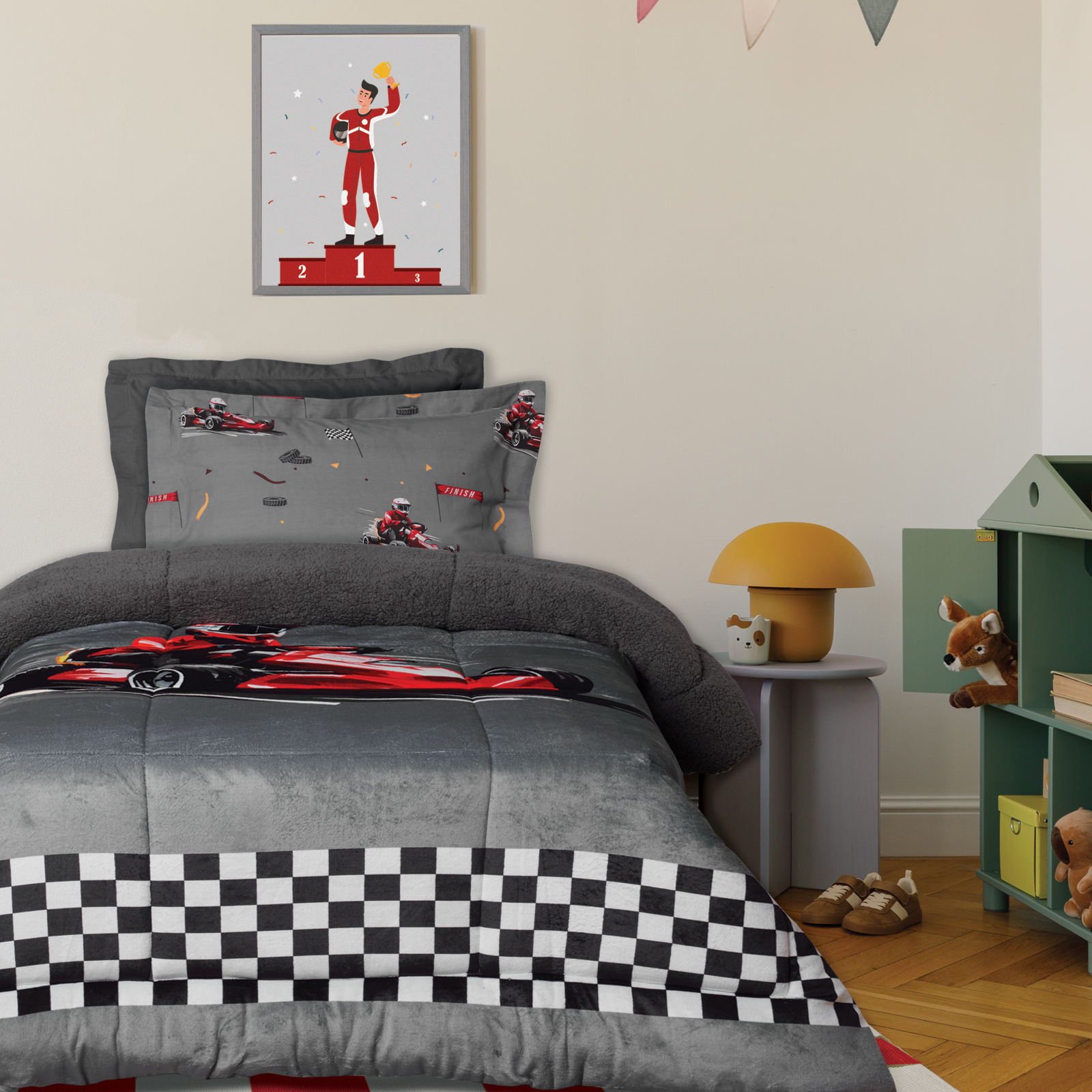 DAS KIDS - ΣΗΜΑΝΤΙΚΟ: Σε περίπτωση διαφοράς τιμής από το κατάστημα ισχύει παντα και μόνο η τιμή του καταστήματος Κουβερτοπάπλωμα Fleece-Sherpa Μονό 160x220εκ. Kid 4976