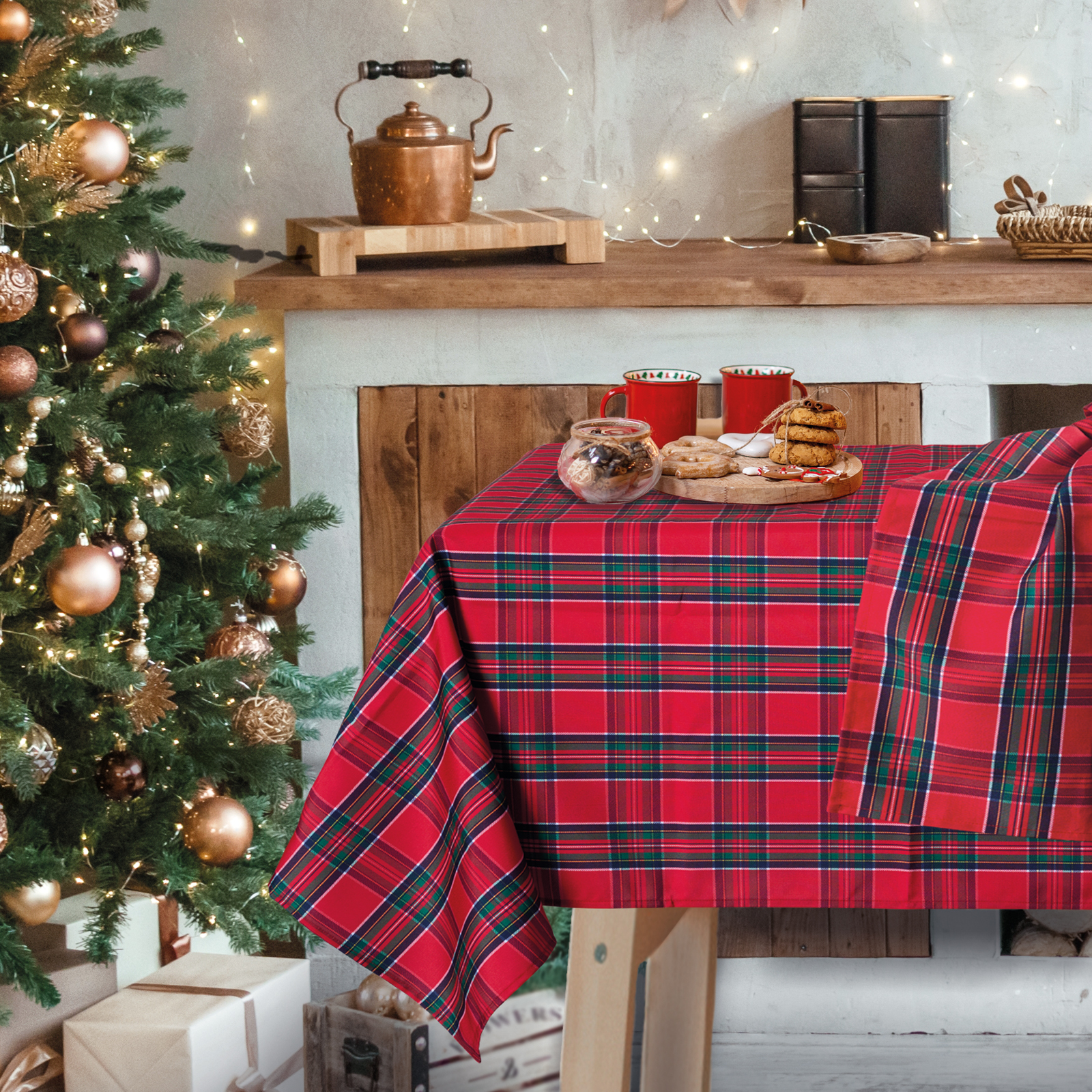 Das Home - ΣΗΜΑΝΤΙΚΟ: Σε περίπτωση διαφοράς τιμής από το κατάστημα ισχύει παντα και μόνο η τιμή του καταστήματος Χριστουγεννιάτικο Τραπεζομάντηλο Polyester 140x180εκ. C