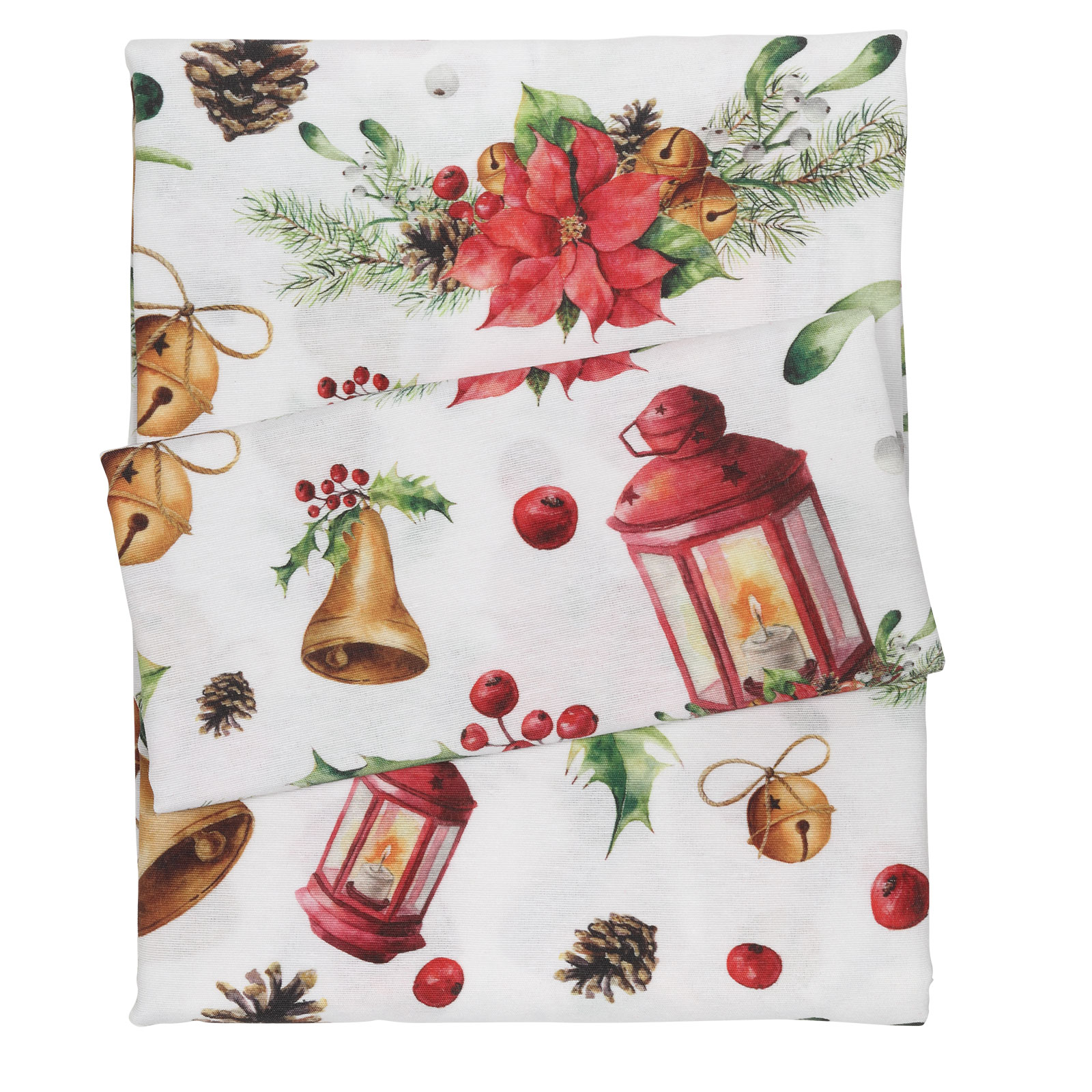 Χριστουγεννιάτικο Τραπεζομάντηλο Polycotton 140x220εκ. Christmas 0624 Das Home (Ύφασμα: 60% Cotton - 40% Polyester, Χρώμα: Κόκκινο) - Das Home - 426414150624