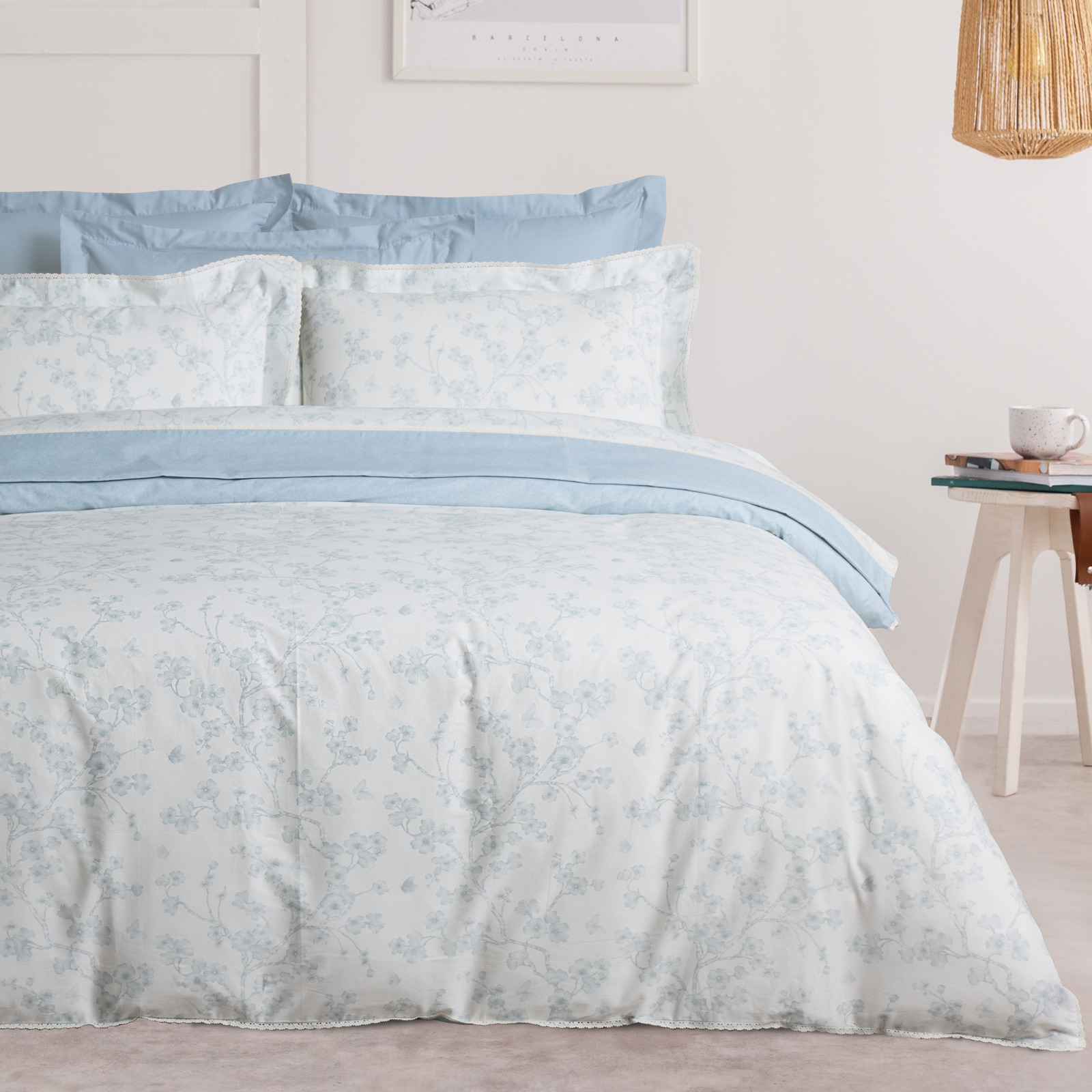 Σετ Σεντόνια Βαμβακοσατέν King 250x270εκ. Prestige 1714 Grey-Cream Das Home (Ύφασμα: Βαμβακοσατέν, Τύπος κατωσέντονου: Χωρίς Λάστιχο, Χρώμα: Γκρι, Μέγεθος: King Size) - Das Home - 502105301714