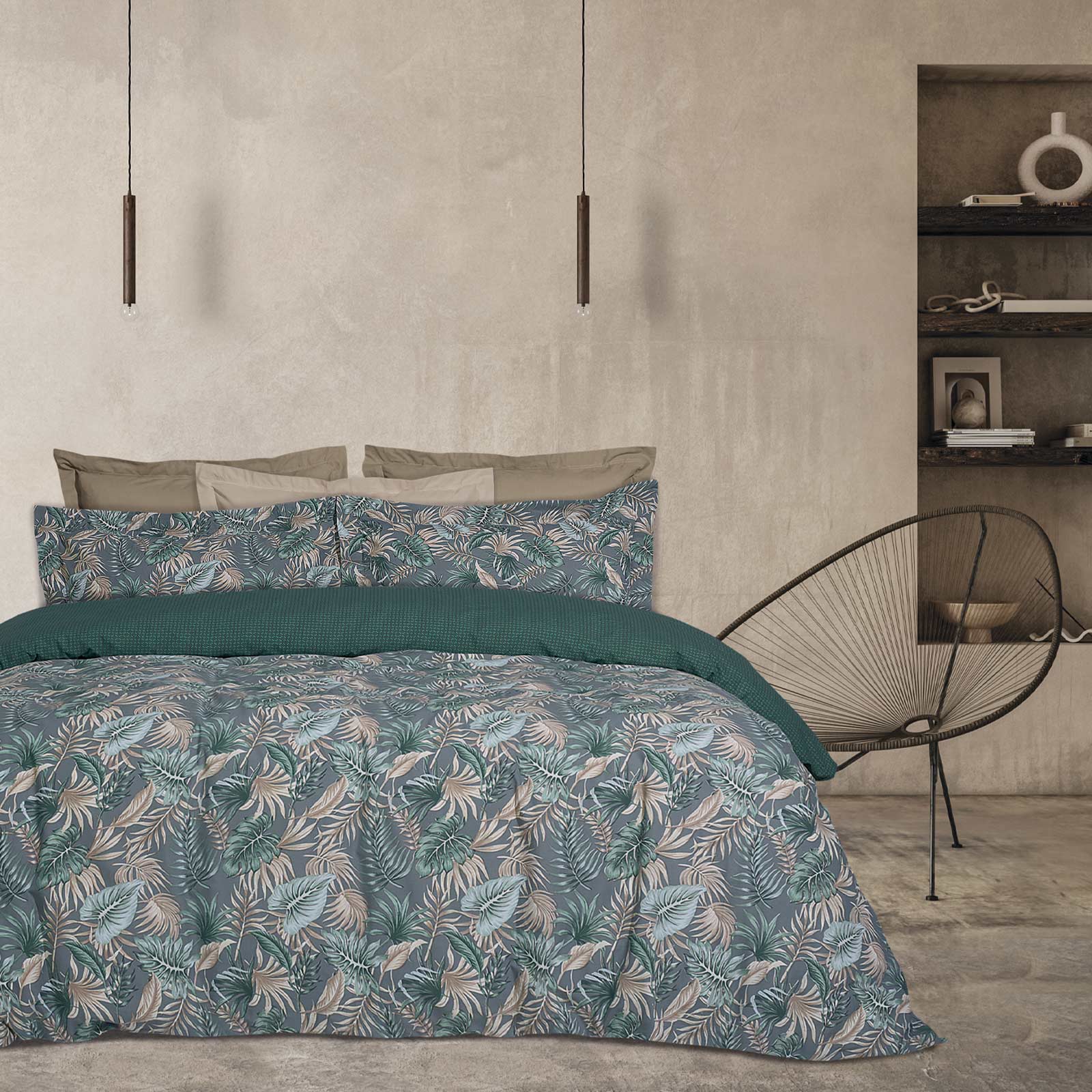 Σετ Σεντόνια Polycotton Μονά Με Λάστιχο 120x200+35εκ. Casual 5411 Γκρι-Εκρού-Πετρόλ Das Home (Τύπος κατωσέντονου: Με Λάστιχο, Χρώμα: Γκρι, Ύφασμα: 70% Βαμβάκι-30% Polyester, Μέγεθος: Μονά) - Das Home - 502106105411