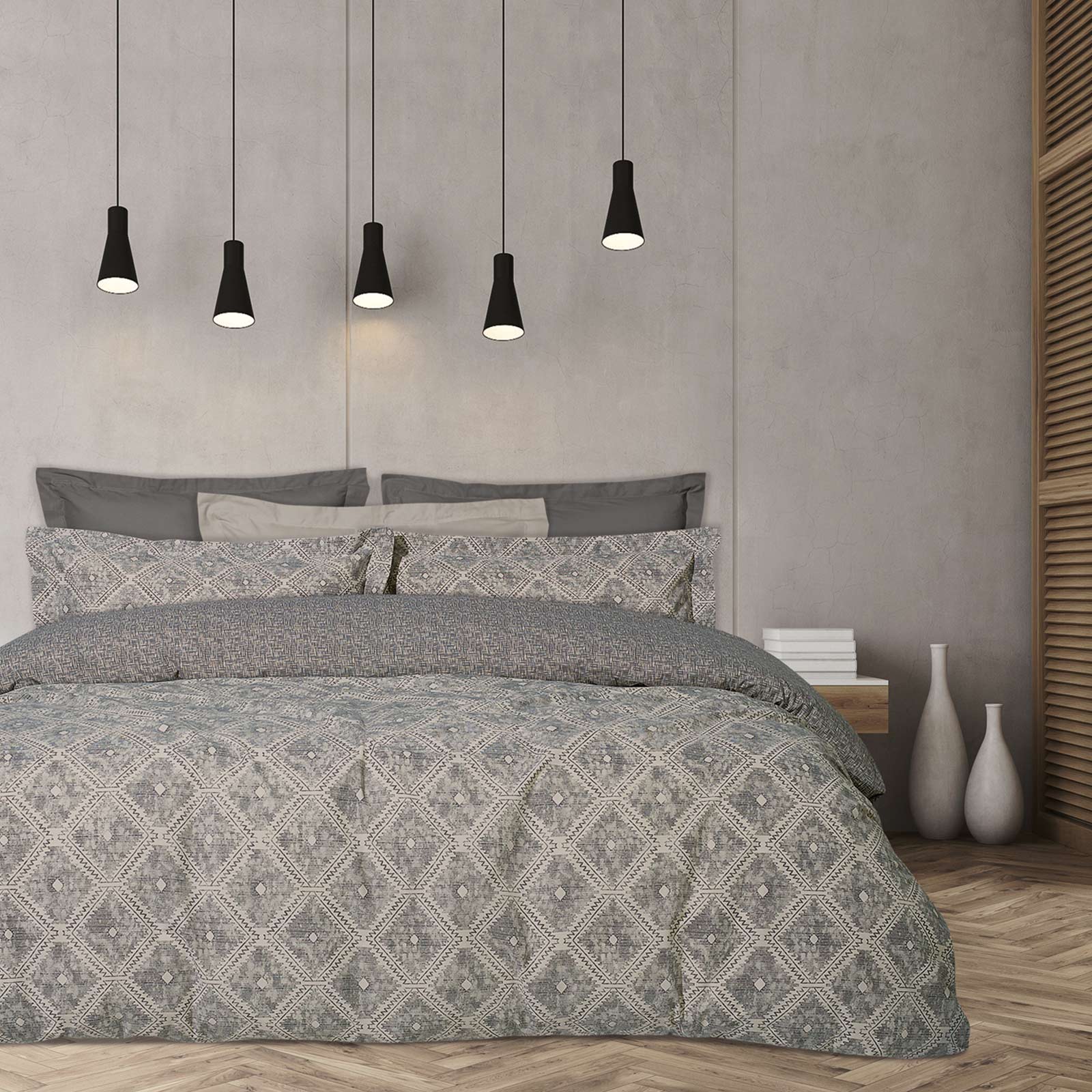 Σετ Σεντόνια Polycotton Διπλά Με Λάστιχο 150x200+35εκ. Casual 5413 Nude-Γκρι Das Home (Τύπος κατωσέντονου: Με Λάστιχο, Χρώμα: Γκρι, Ύφασμα: 70% Βαμβάκι-30% Polyester, Μέγεθος: Διπλά) - Das Home - 502106305413