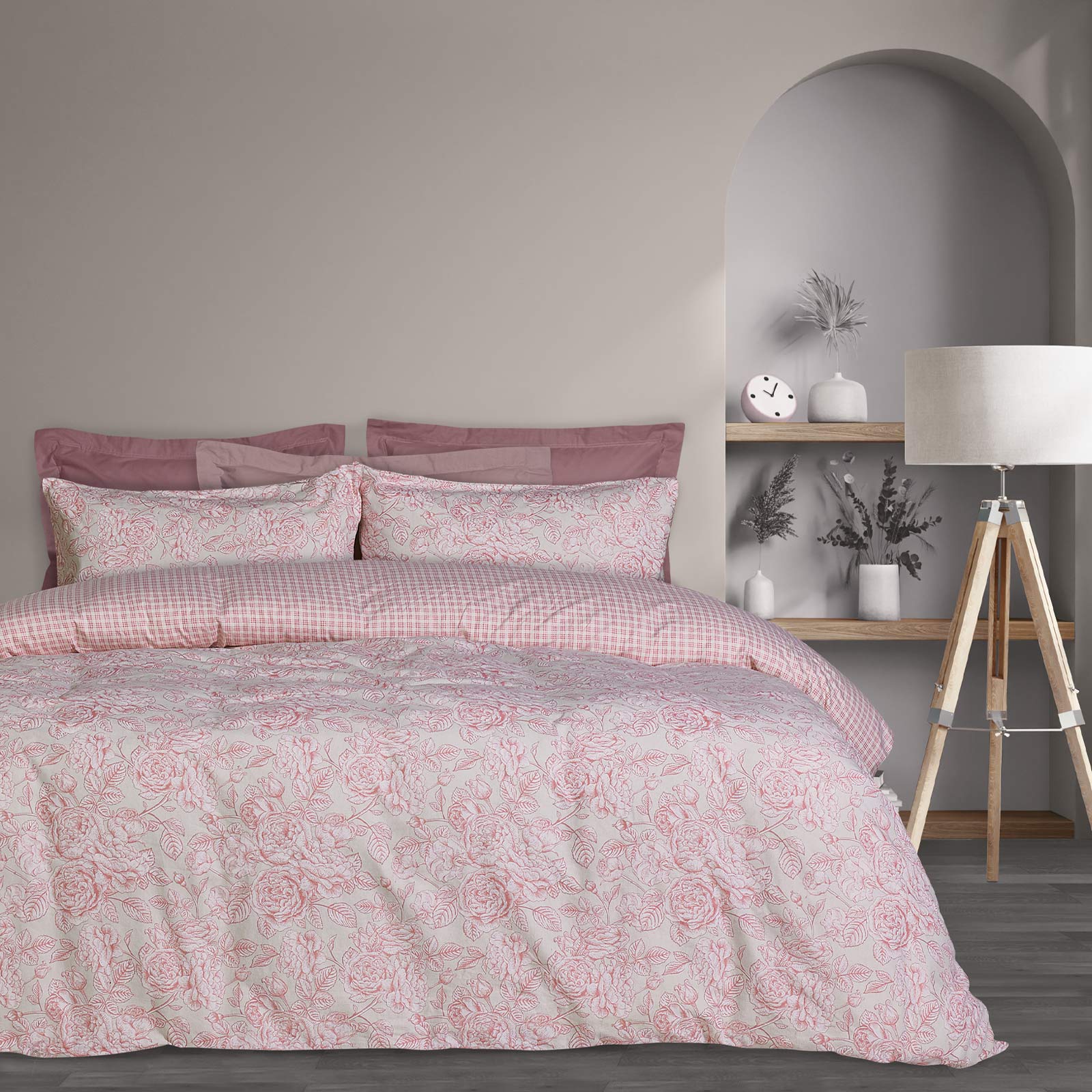 Σετ Σεντόνια Φανελένια Μονά 170x260εκ. Flannel Line 9615 Κρεμ-Ροζ Das Home (Τύπος κατωσέντονου: Χωρίς Λάστιχο, Ύφασμα: Φανέλα, Χρώμα: Ροζ, Μέγεθος: Μονά) - Das Home - 502108109615