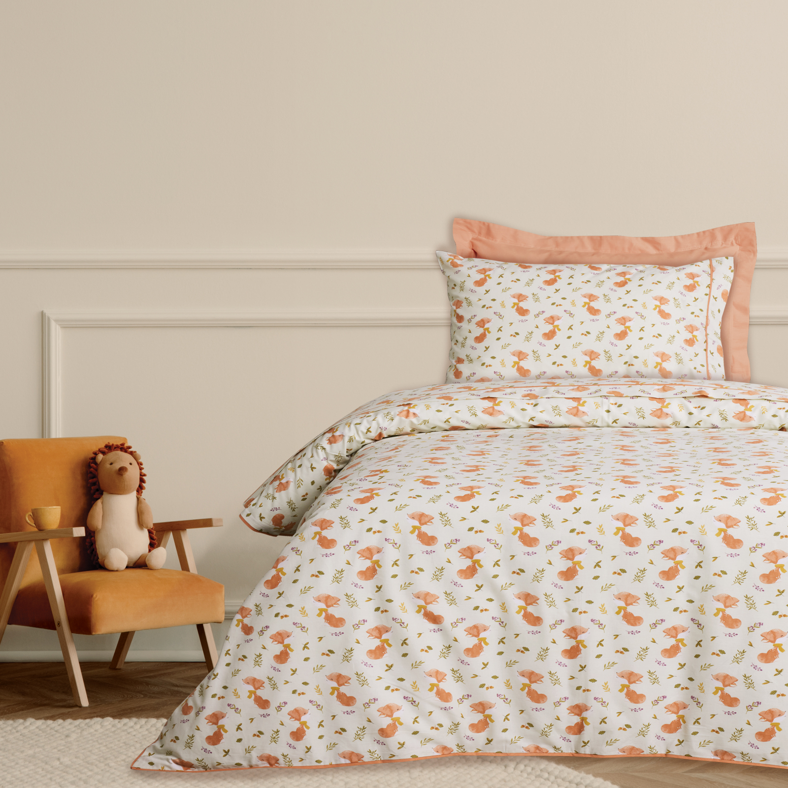 Σετ Σεντόνια Βαμβακερά Μονά 170x260εκ. Kid Line 4978 Be