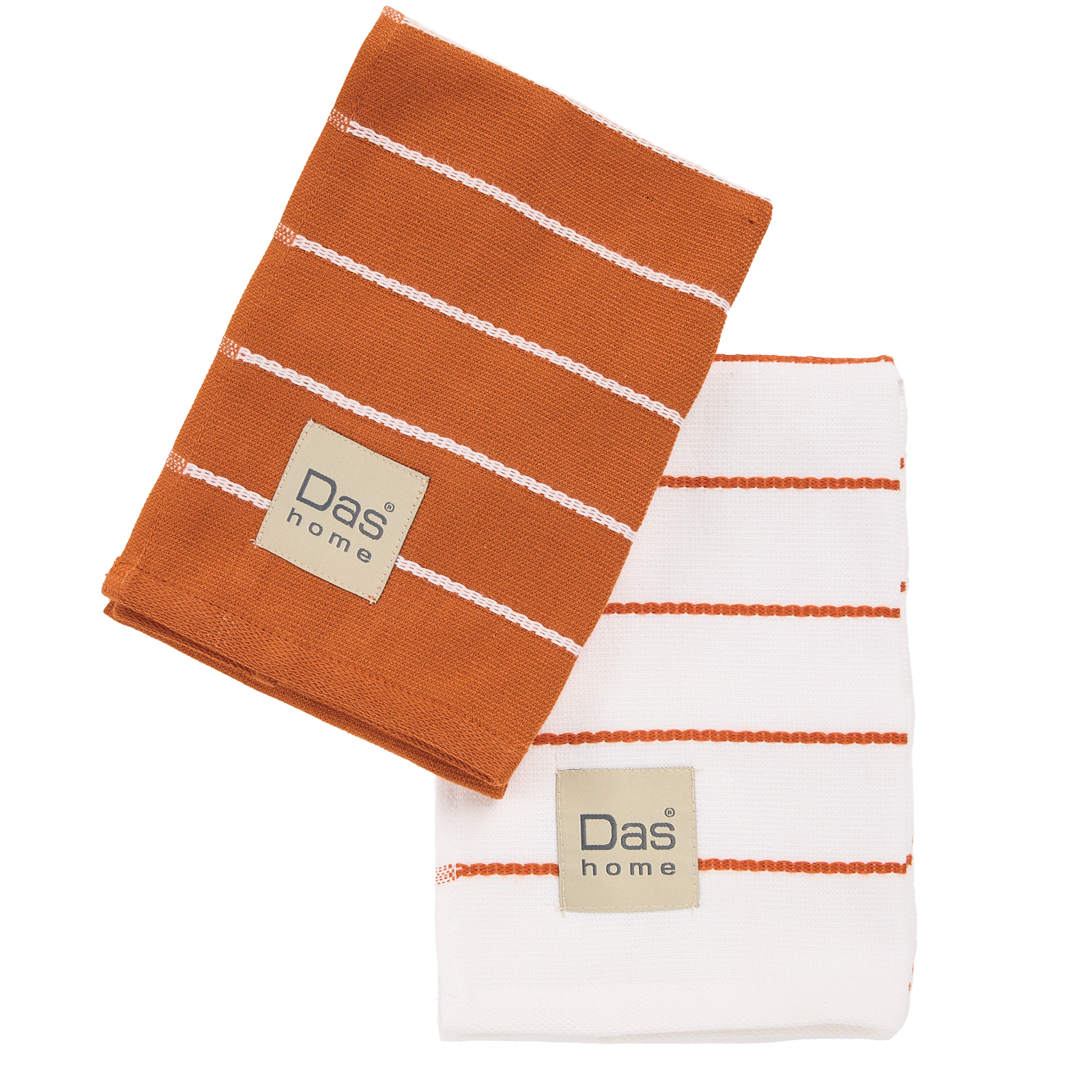 Ποτηρόπανο Σετ 2τμχ Βαμβακερό 40x60εκ. Kitchen 0886 Terracotta Das Home (Ύφασμα: Βαμβάκι 100%, Χρώμα: Τερρακότα) - Das Home - 527030500886