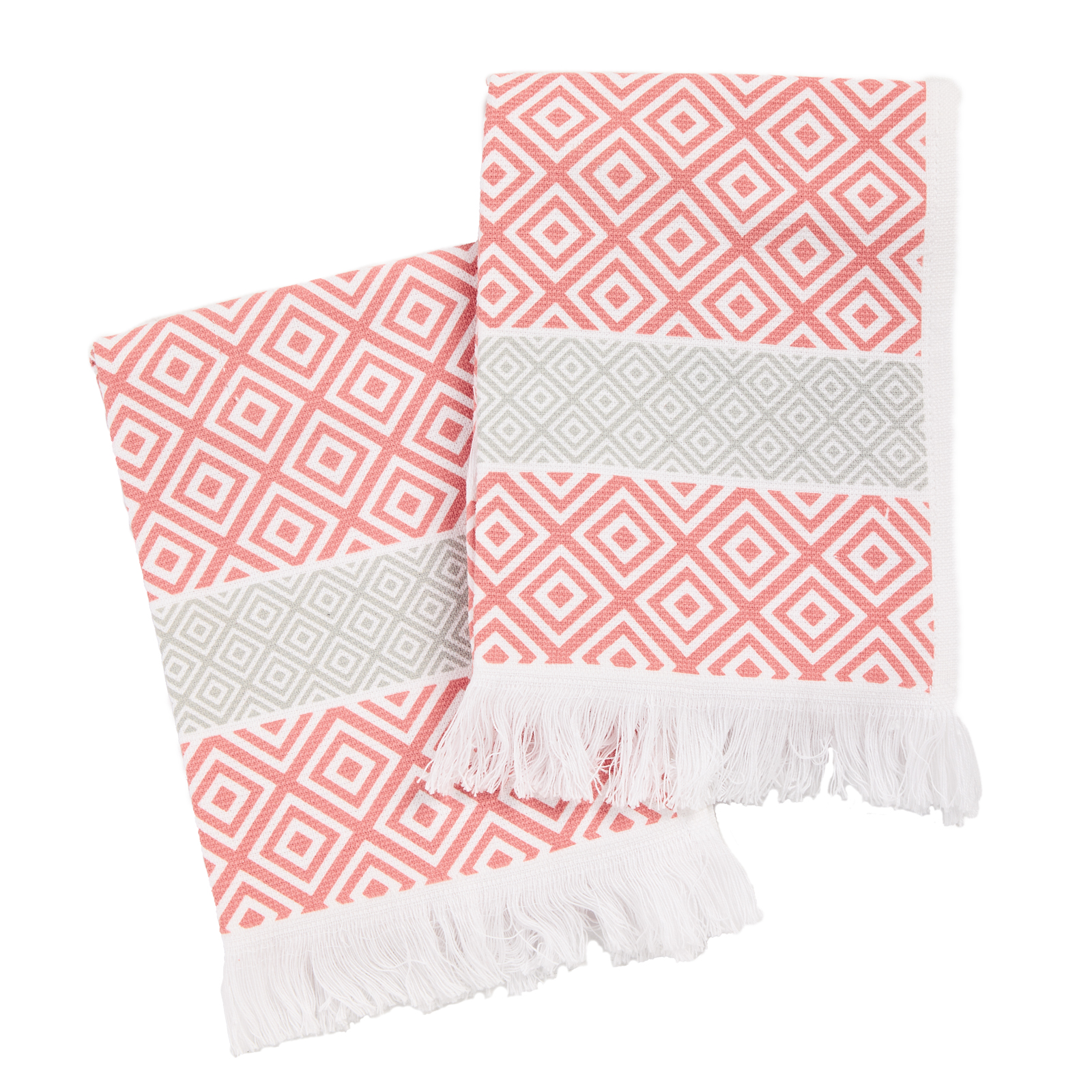 Ποτηρόπανο Σετ 2τμχ Βαμβακερό 30x50εκ. Kitchen 0893 Grey-Nude Das Home (Ύφασμα: Βαμβάκι 100%, Χρώμα: Γκρι) - Das Home - 527030500893