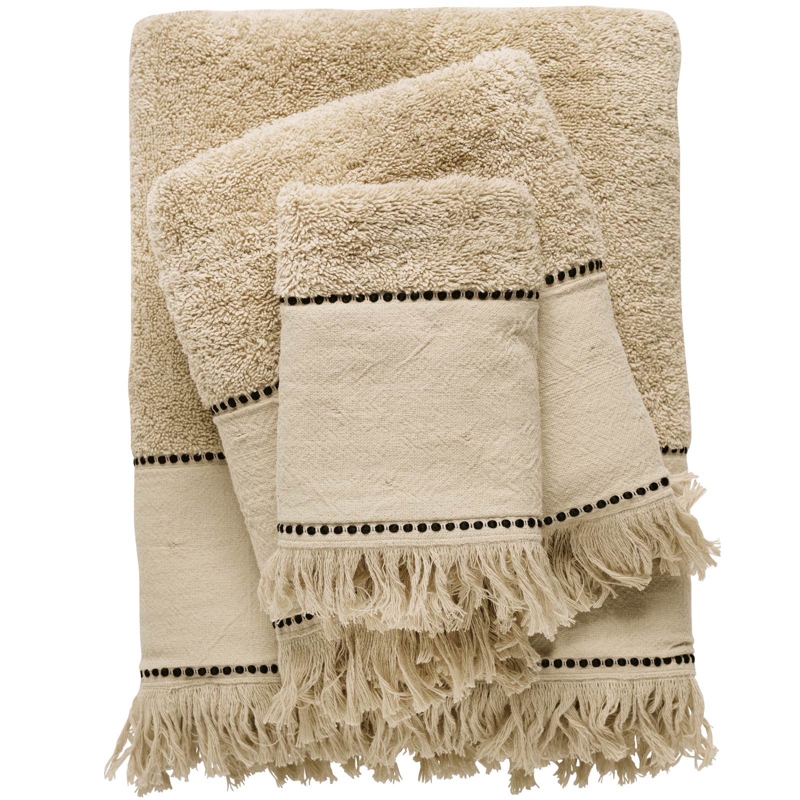 Σετ Πετσέτες 3τμχ Βαμβακερές Daily 0697 Μπεζ Das Home (