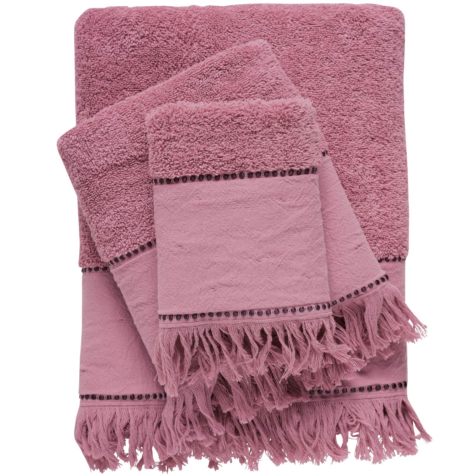 Σετ Πετσέτες 3τμχ Βαμβακερές Daily 0699 Λιλά Das Home (