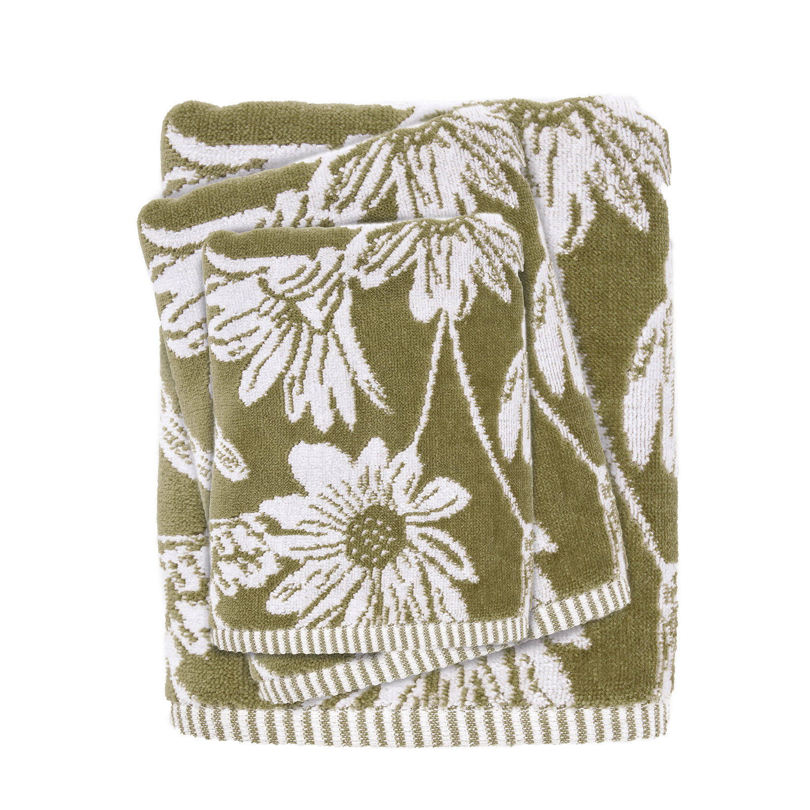 Σετ Πετσέτες 3τμχ Βαμβακερές Daily 0798 Green Das Home 