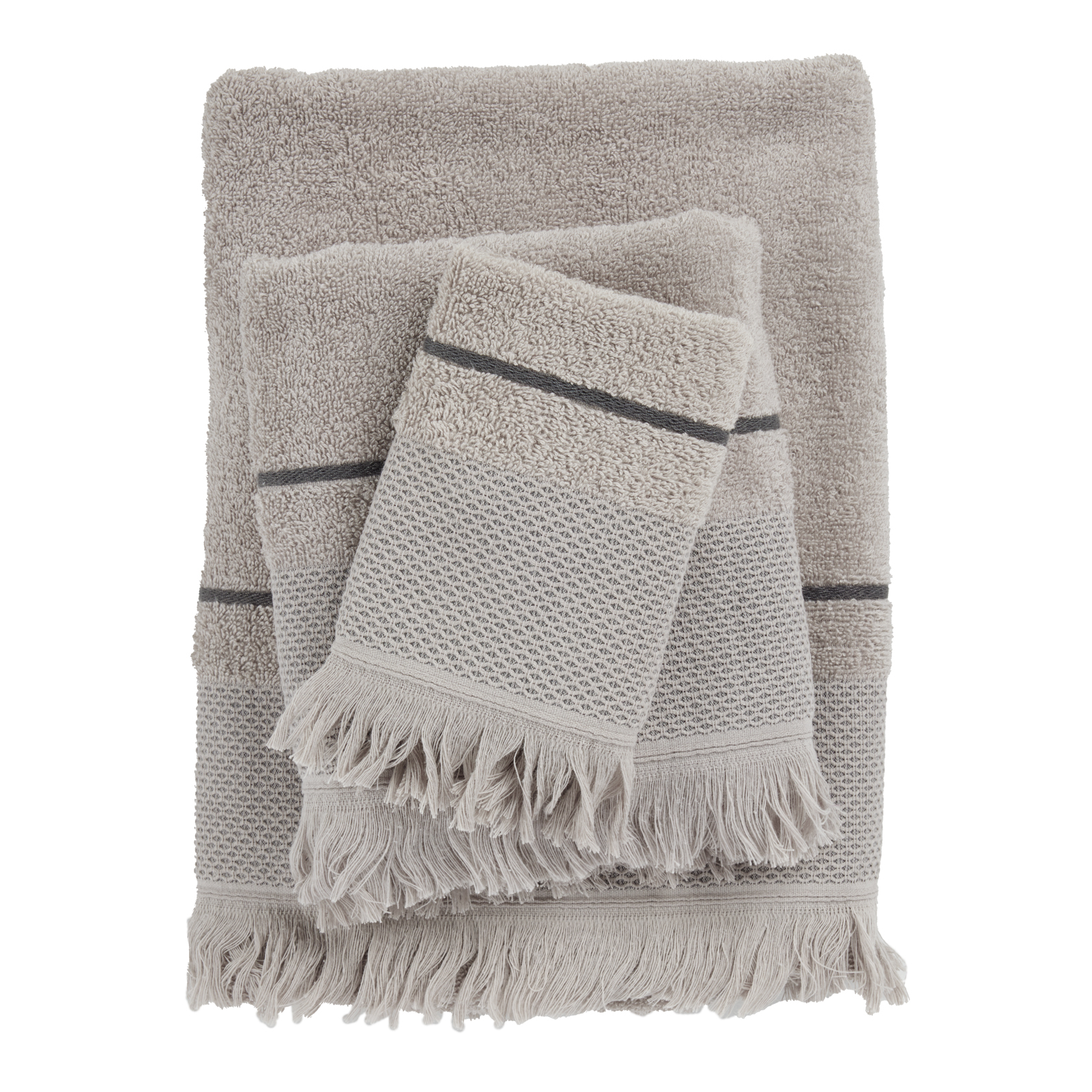 Das Home - ΣΗΜΑΝΤΙΚΟ: Σε περίπτωση διαφοράς τιμής από το κατάστημα ισχύει παντα και μόνο η τιμή του καταστήματος Σετ Πετσέτες 3τμχ Βαμβακερές Best 0841 Grey Das Home (Ύ