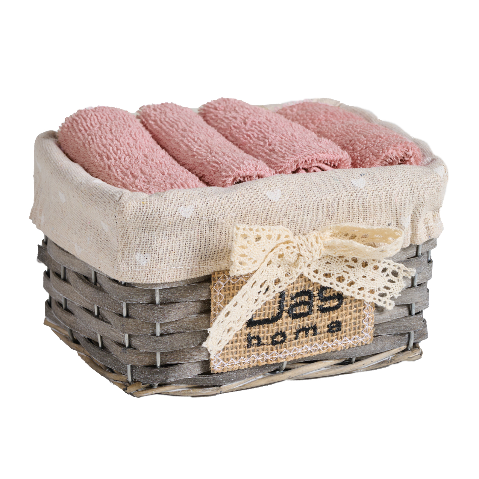 Das Home - ΣΗΜΑΝΤΙΚΟ: Σε περίπτωση διαφοράς τιμής από το κατάστημα ισχύει παντα και μόνο η τιμή του καταστήματος Σετ Πετσέτες Χεριών 4τμχ Soft Nude Με Καλάθι 4003 Das H