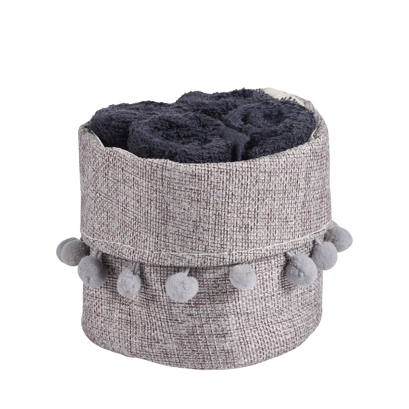 Das Home Σετ Πετσέτες Χεριών 4τμχ Soft Black Με Καλάθι 4011 Das Home (Ύφασμα: Βαμβάκι 100%, Χρώμα: Μαύρο, Μέγεθος: Χεριών ) - Das Home - 530708004011