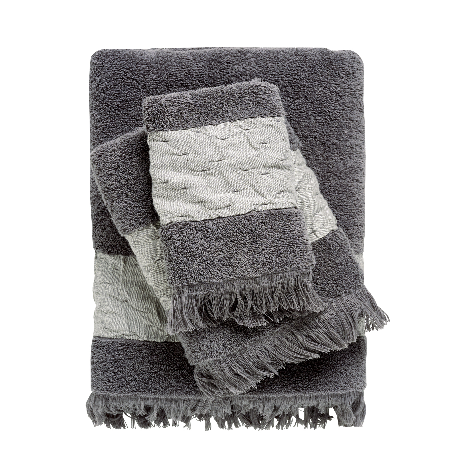 Das Home Σετ Πετσέτες 3τμχ Βαμβακερές Daily 0746 Σκούρο Γκρι Das Home (Ύφασμα: Βαμβάκι 100%, Χρώμα: Γκρι, Μέγεθος: Σετ) - Das Home - 530708180746