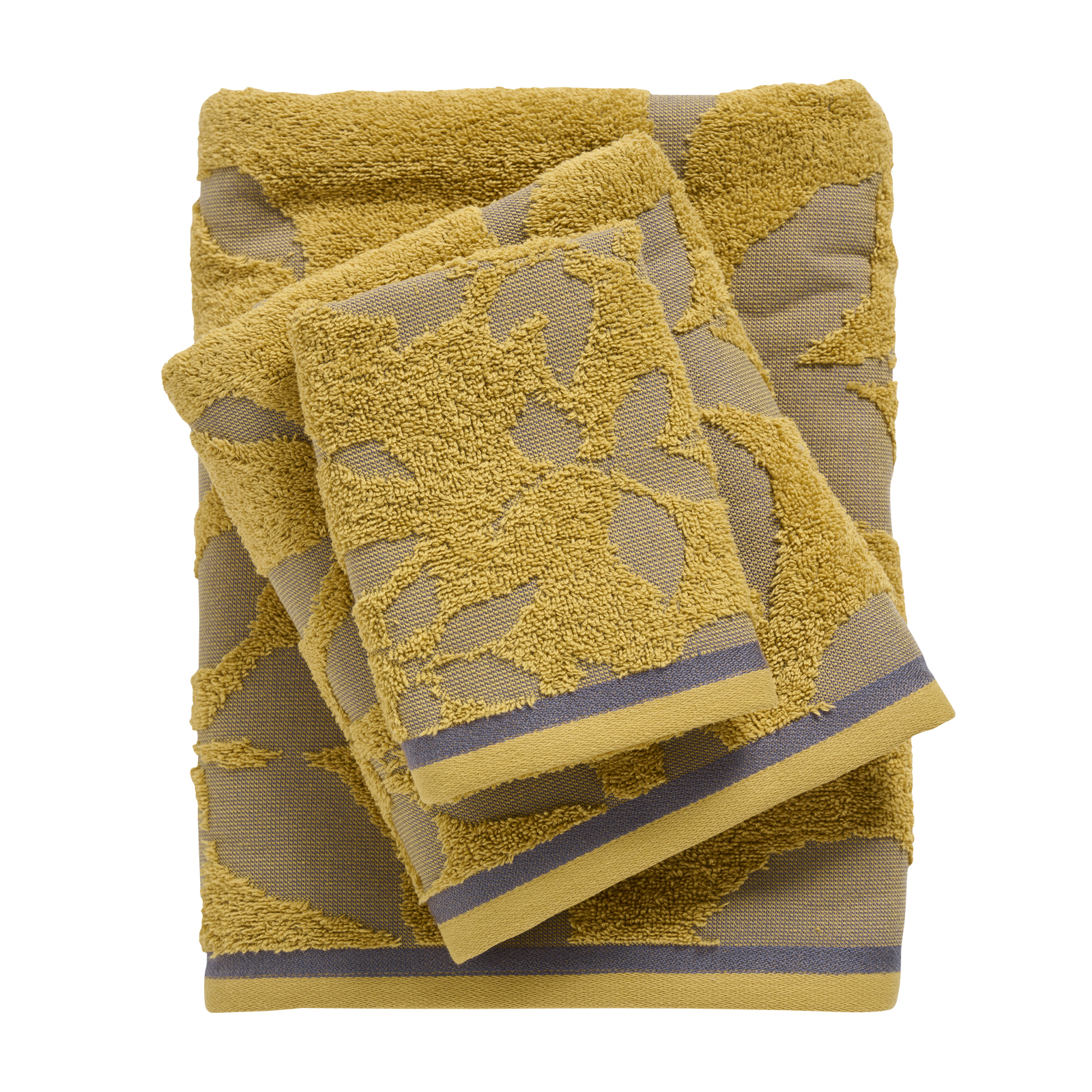 Σετ Πετσέτες 3τμχ Βαμβακερές Daily 0753 Γκρι-Κίτρινο Da