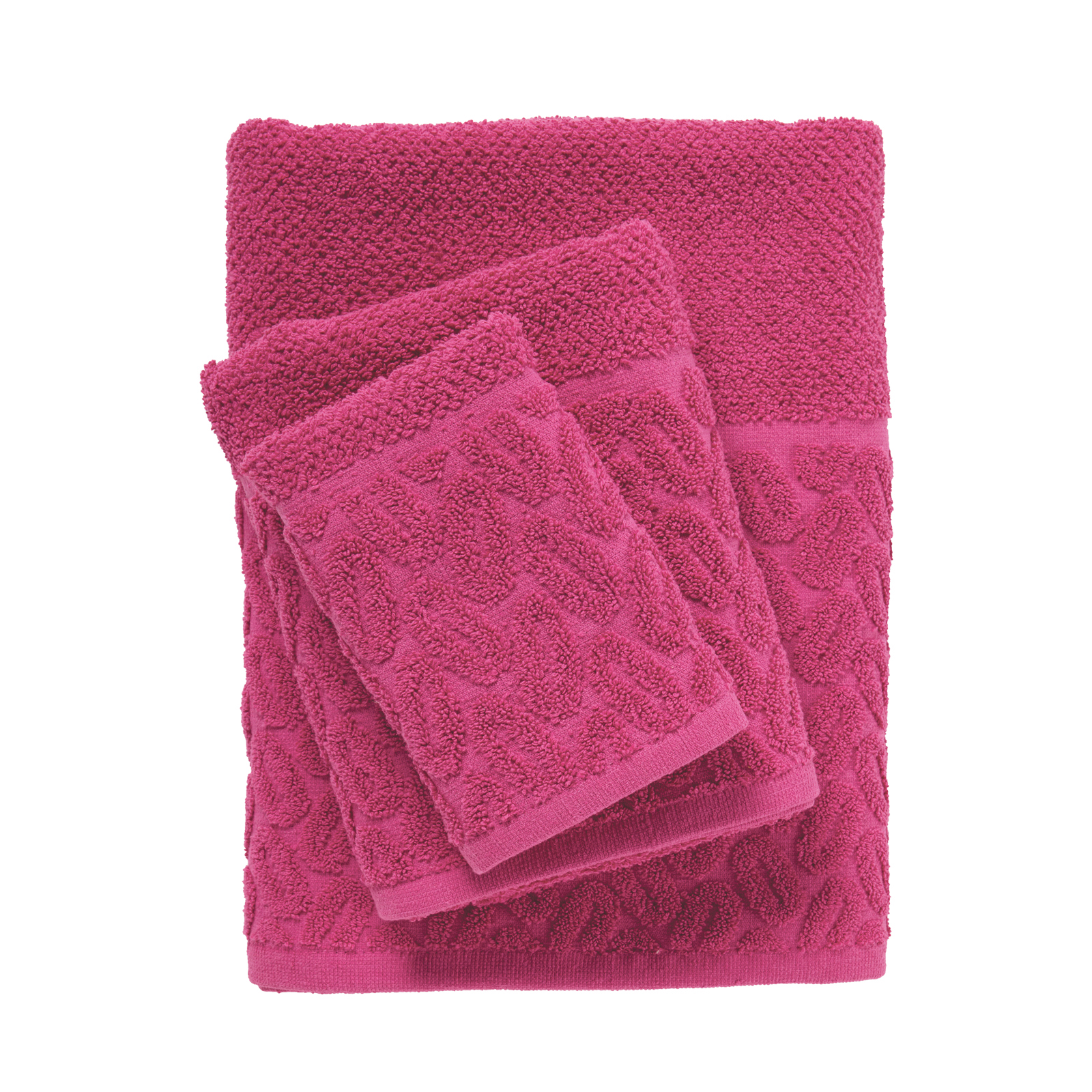Σετ Πετσέτες 3τμχ Polycotton Best 0786 Φούξια Das Home 