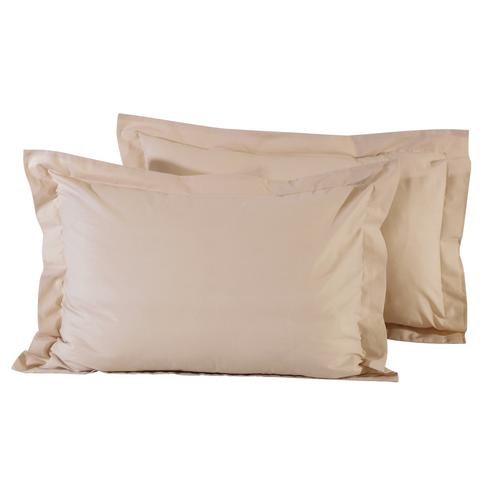 Ζεύγος Μαξιλαροθήκες Βαμβακερές Oxford 50x70+5εκ. Best Line 1002 Das Home (Ύφασμα: Βαμβάκι 100%, Χρώμα: Μπεζ) - Das Home - 533400001002