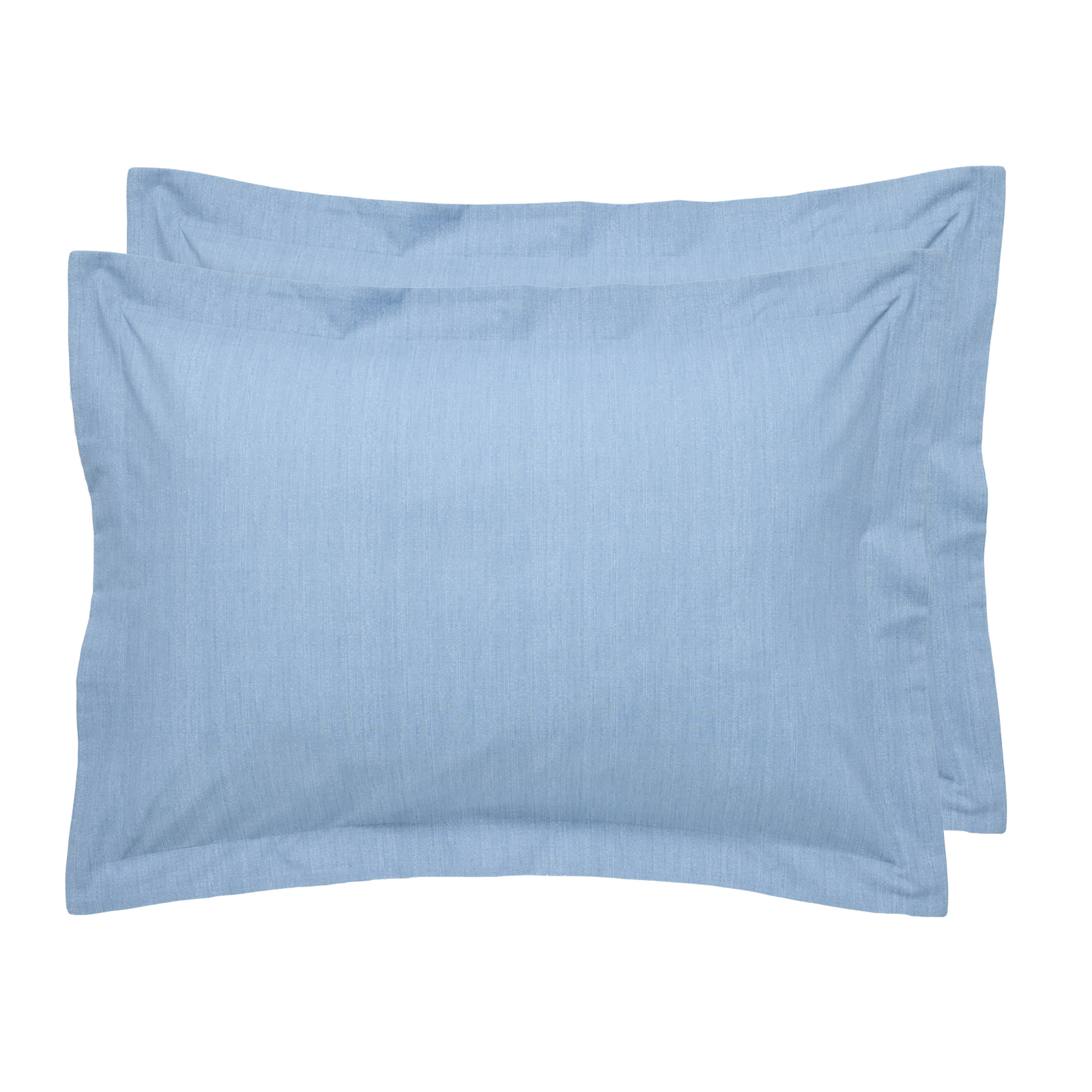 Ζεύγος Μαξιλαροθήκες Polycotton 50x70+5εκ. Oxford Casual 5447 Blue Das Home (Χρώμα: Μπλε, Ύφασμα: 70% Βαμβάκι-30% Polyester) - Das Home - 533400005447