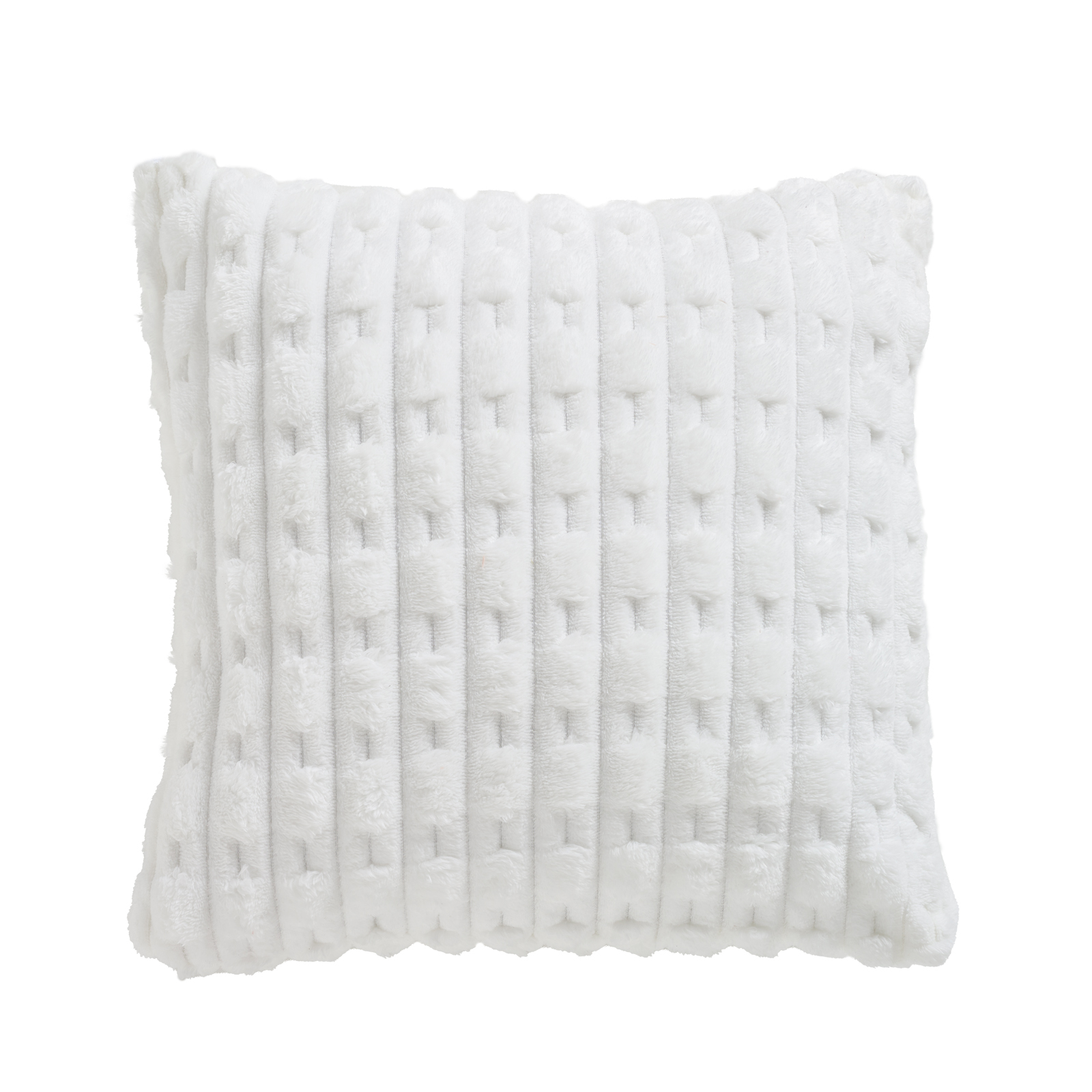 Διακοσμητικά Επιτραπέζια 24home - ΣΗΜΑΝΤΙΚΟ: Σε περίπτωση διαφοράς τιμής από το κατάστημα ισχύει παντα και μόνο η τιμή του καταστήματος Διακοσμητικό Μαξιλάρι Fleece 40x40εκ. Throws 1176 Λευκό