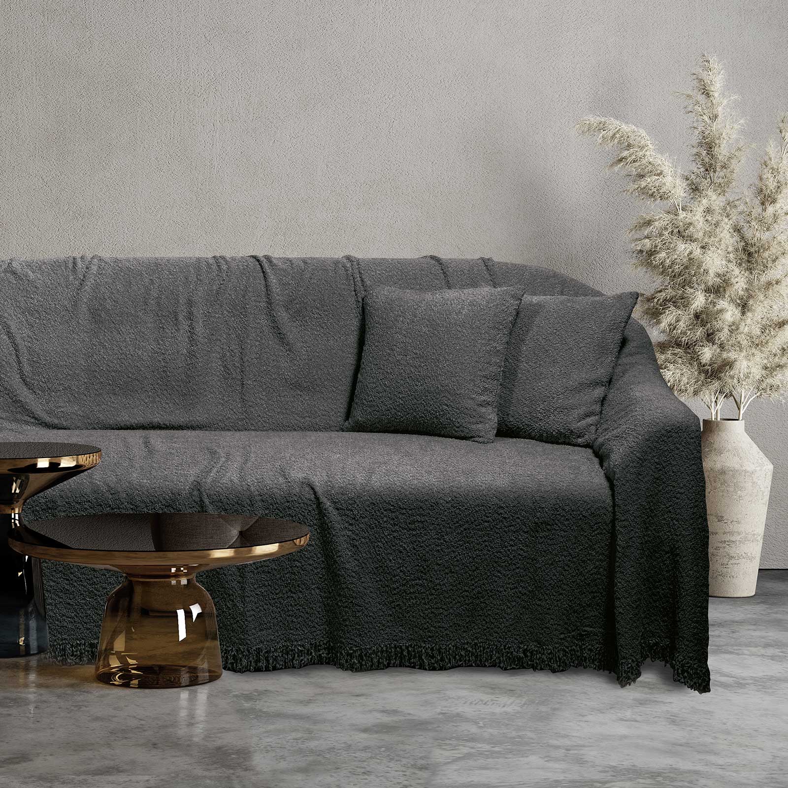 Διακοσμητικό Μαξιλάρι Polyester 40x40εκ. Throws 0237 Das Home (Ύφασμα: Polyester, Χρώμα: Γκρι) - Das Home - 533542420237