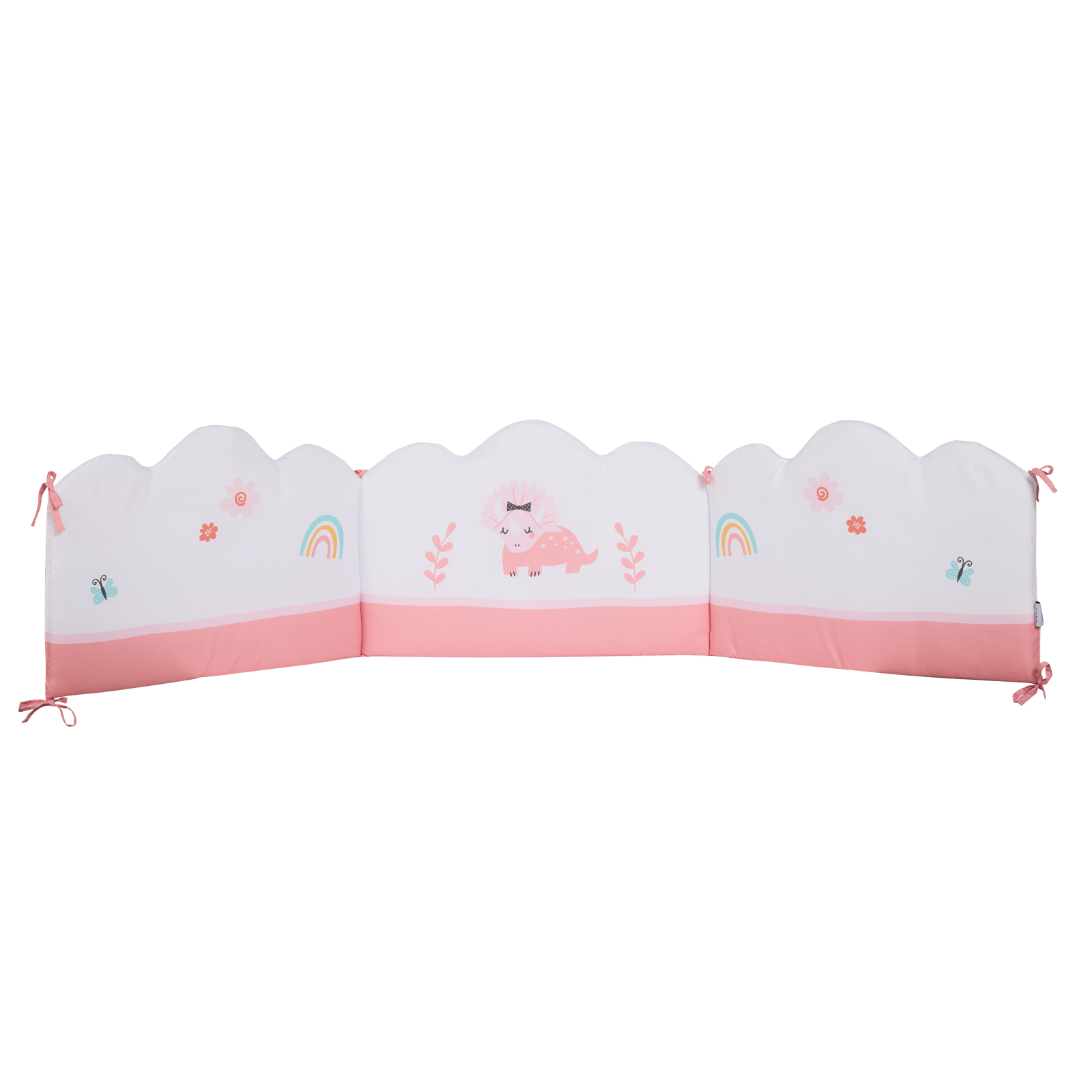 Das Baby Πάντα Κούνιας Microfiber 45x195εκ. Digital Print Fun 4936 Ροζ-Λευκό Das Baby (Ύφασμα: Microfiber, Χρώμα: Λευκό) - Das Baby - 600011104936