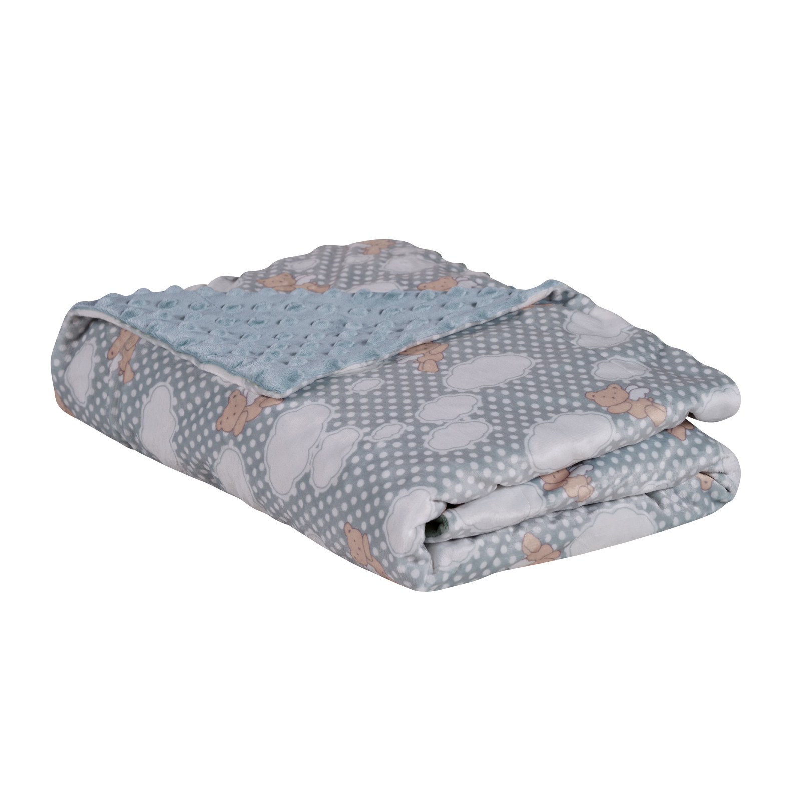 Κουβέρτα Fleece Αγκαλιάς-Λίκνου 75x100εκ. Relax 4903 Μπλε Das Baby (Ύφασμα:...