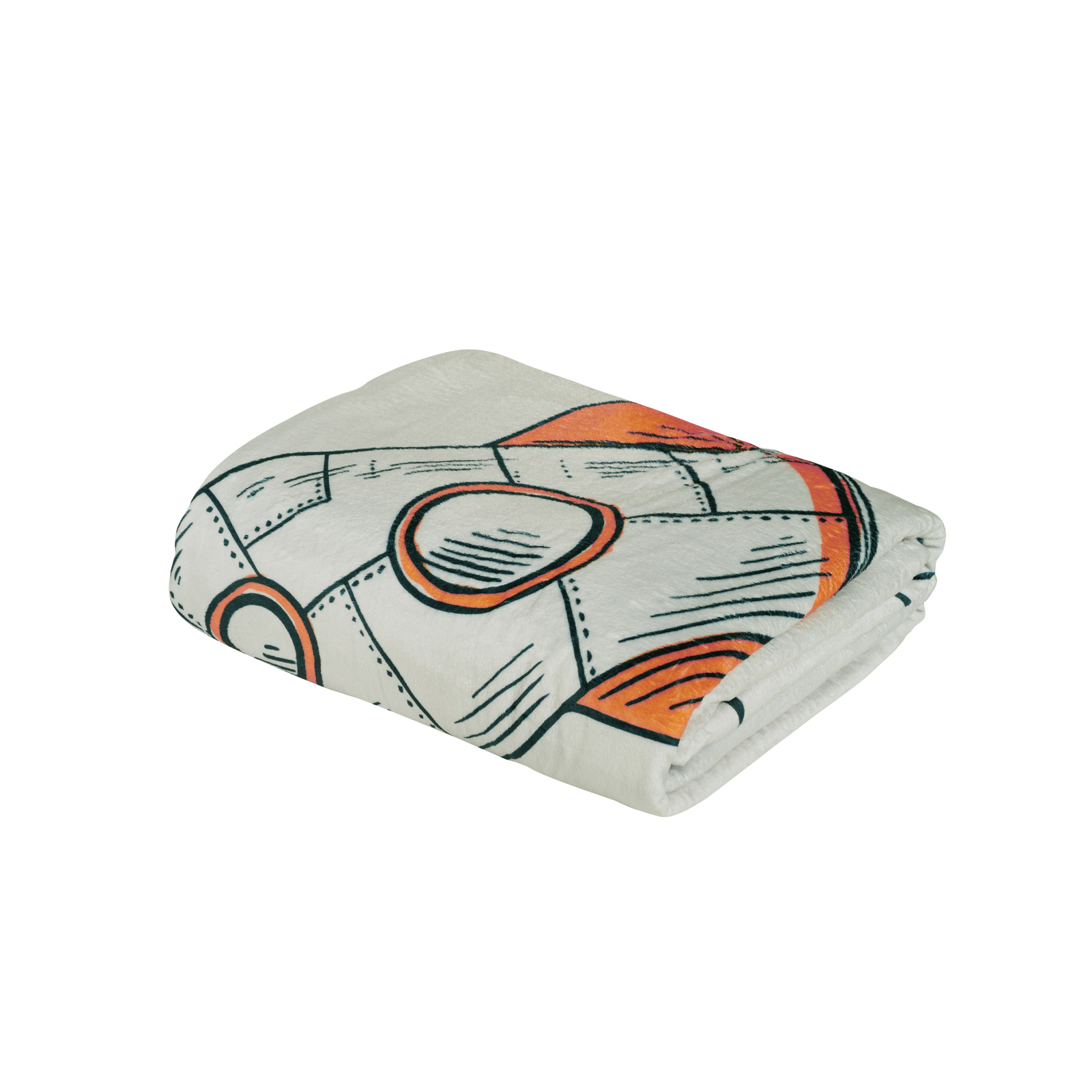 Das Baby Κουβέρτα Fleece Κούνιας 110x150εκ. Baby Fun 4912 Μπλε-Γκρι-Πορτοκαλί Das Baby (Ύφασμα: Polyester, Χρώμα: Μπλε, Μέγεθος: Κούνιας) - Das Baby - 620511804912