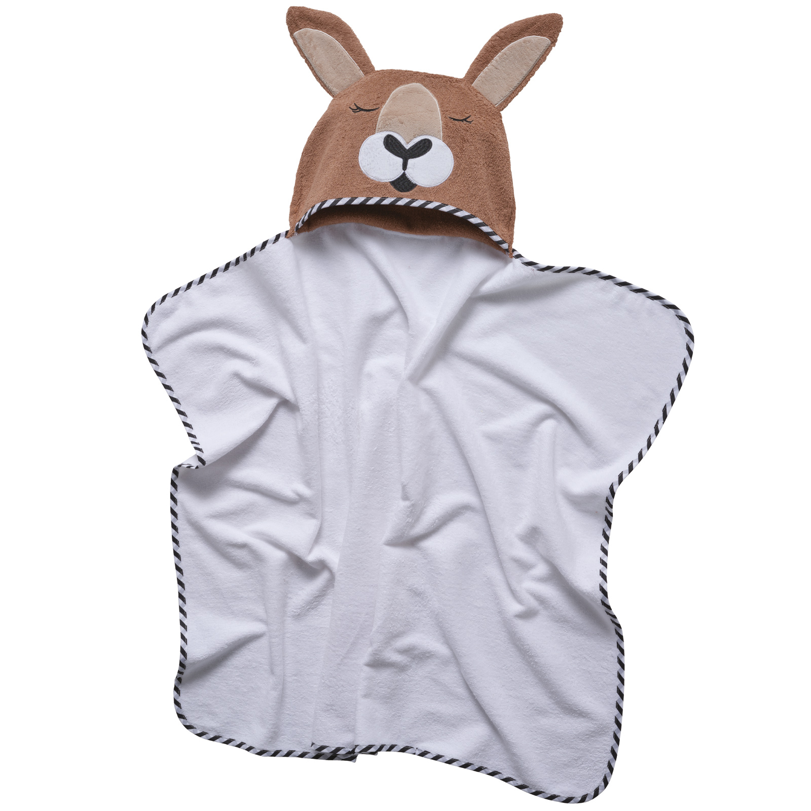 Κάπα Bebe Βαμβακερή 70x90εκ. Smile 4894 Λευκή-Καφέ Das Baby (Ύφασμα:...