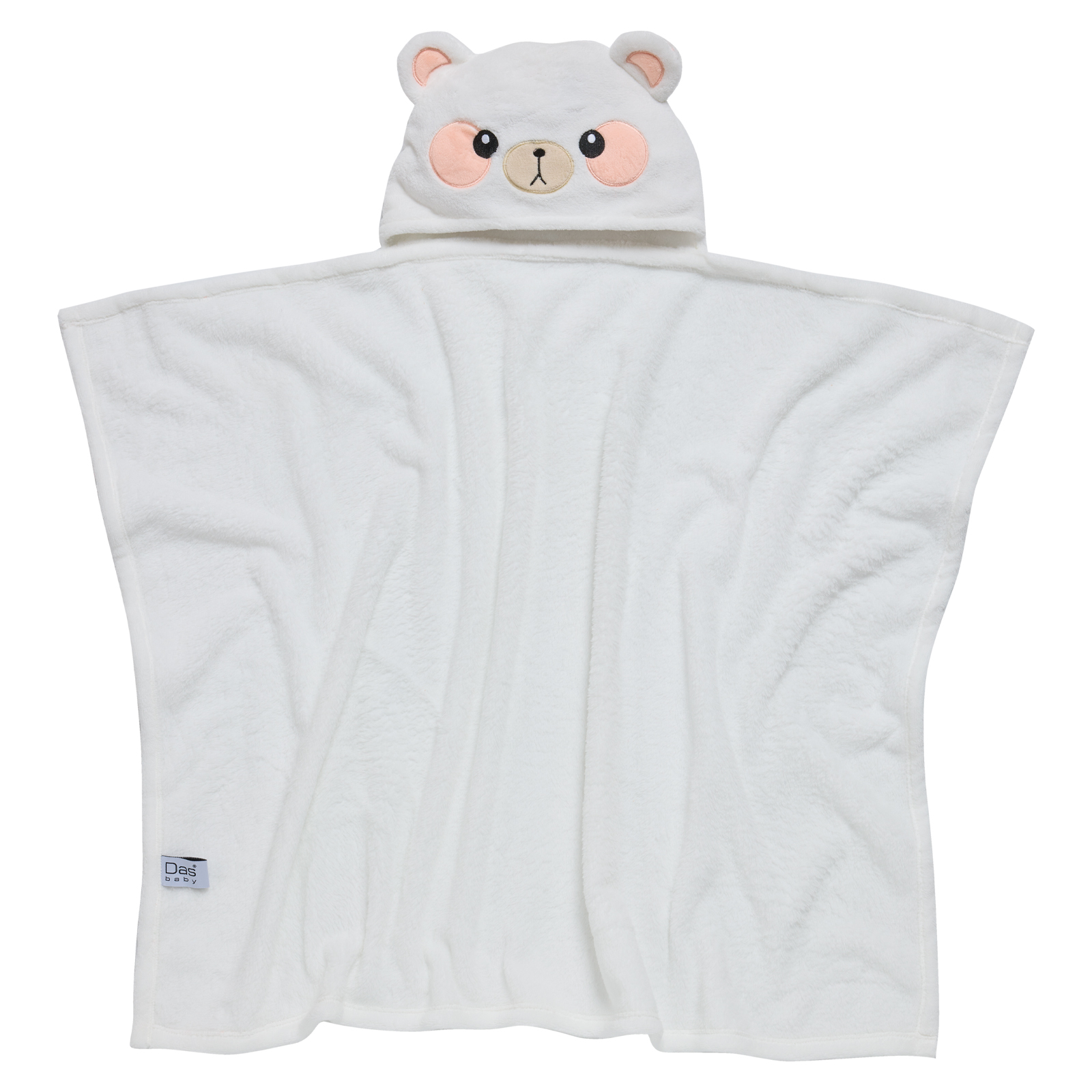 Κάπα Με Κέντημα Polyester 70x90εκ. Bath 4942 Λευκή Das Baby...