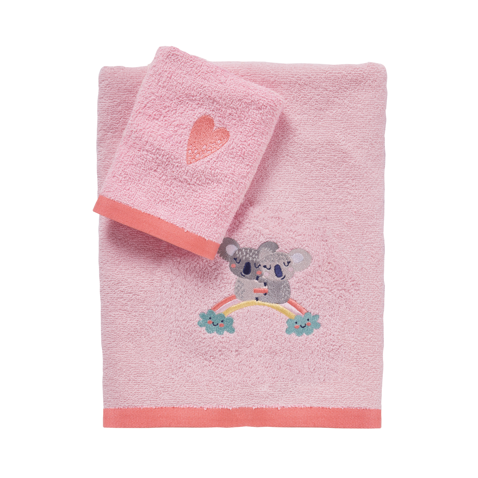 Das Baby - ΣΗΜΑΝΤΙΚΟ: Σε περίπτωση διαφοράς τιμής από το κατάστημα ισχύει παντα και μόνο η τιμή του καταστήματος Σετ Πετσέτες 2τμχ Βαμβακερές Με Κέντημα Fun 4934 Pink D