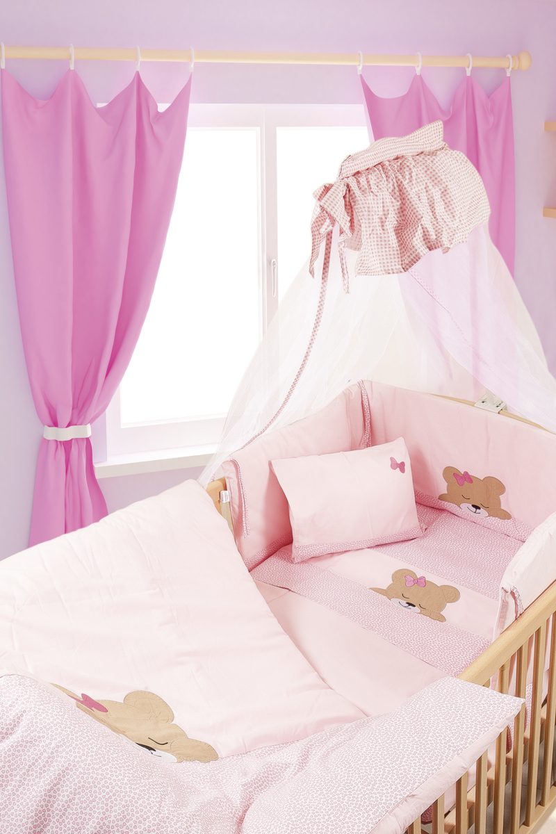 DimCol Κουνουπιέρα Κούνιας 160x490εκ. Sleeping Bear Cub 14 Dimcol (Χρώμα: Ροζ) - DimCol - 1214016801701426