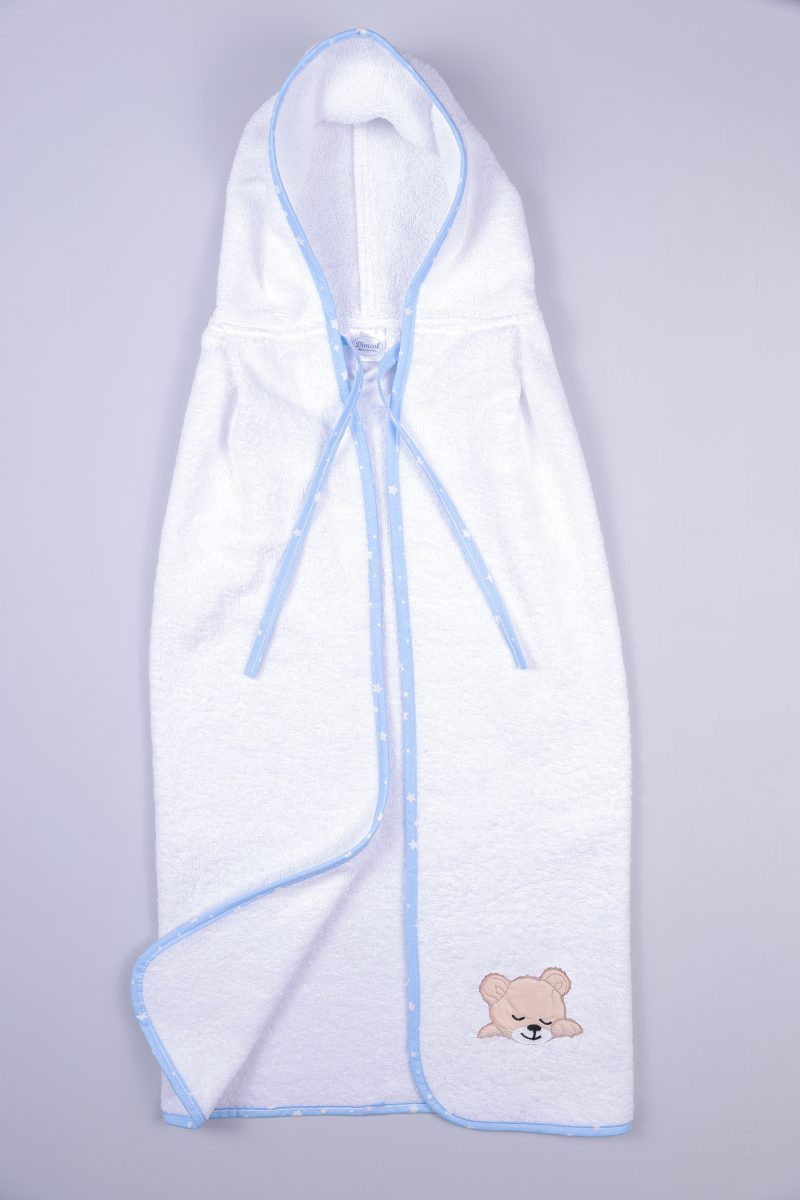 DimCol Κάπα Μπεμπέ 80x80εκ. Sleeping Bear Cub 11 Dimcol (Ύφασμα: Βαμβάκι 100%, Χρώμα: Λευκό, Μέγεθος: Βρεφικό) - DimCol - 1210013601701120