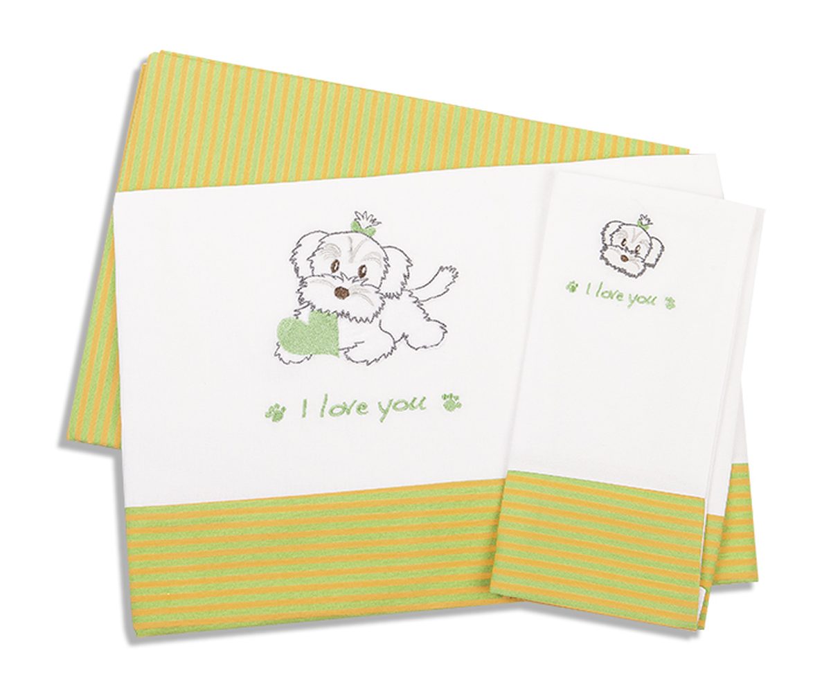 Σετ Σεντόνια Μπεμπέ 120x170εκ. Σκυλάκι 120 Dimcol. (Ύφα