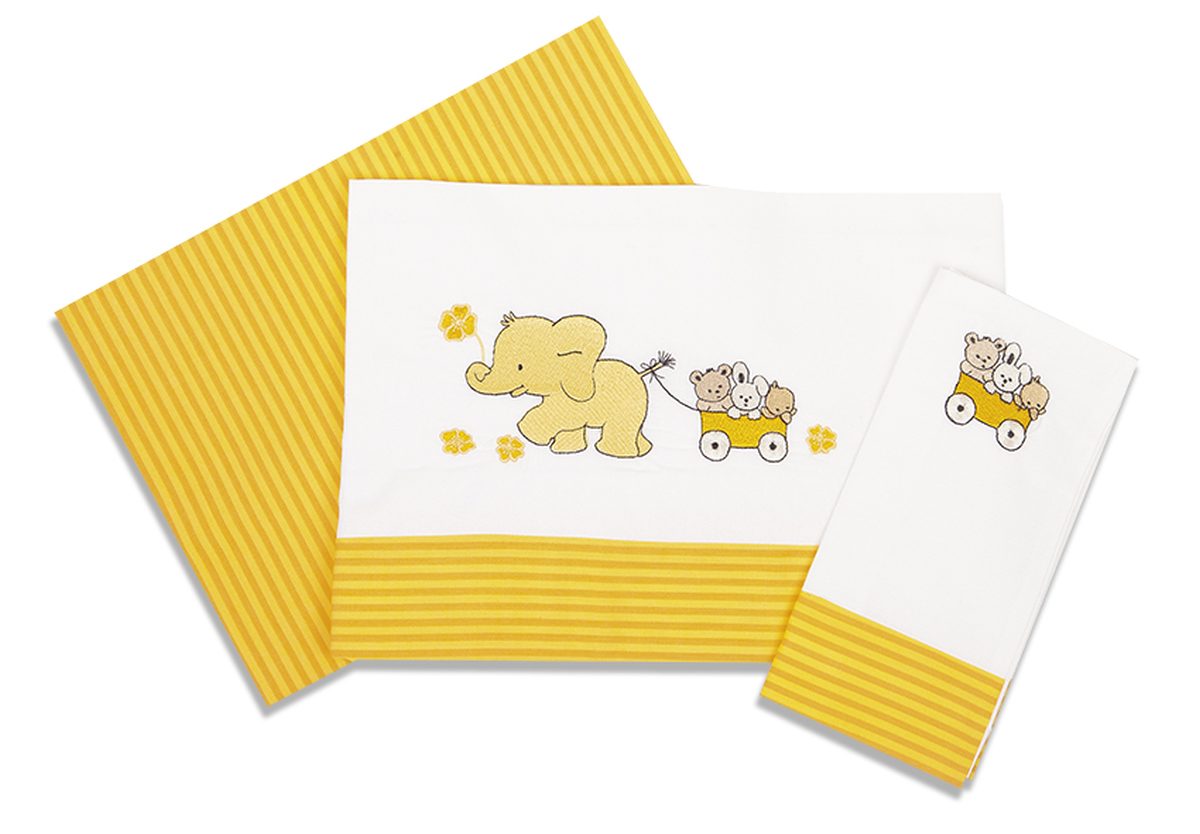 Σεντόνια, Μαξιλαροθήκες 24home - ΣΗΜΑΝΤΙΚΟ: Σε περίπτωση διαφοράς τιμής από το κατάστημα ισχύει παντα και μόνο η τιμή του καταστήματος Σετ Σεντόνια Μπεμπέ 120x170εκ. Ελεφαντάκια 112 Dimcol.