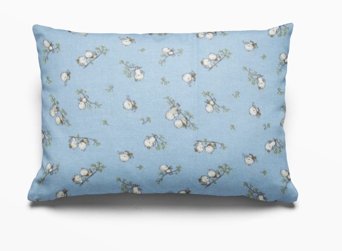 DimCol Μαξιλαροθήκη Φανελένια 50x70εκ. Birds 14 Sky Blue Dimcol (Ύφασμα: Φανέλα, Χρώμα: Μπλε) - DimCol - 1925853108601482