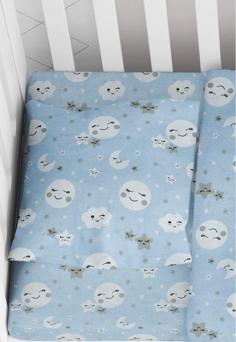 Μαξιλαροθήκη Φάκελος Βαμβακερή Bebe 35x45εκ. Smile 81 Blue Dimcol (Ύφασμα:...
