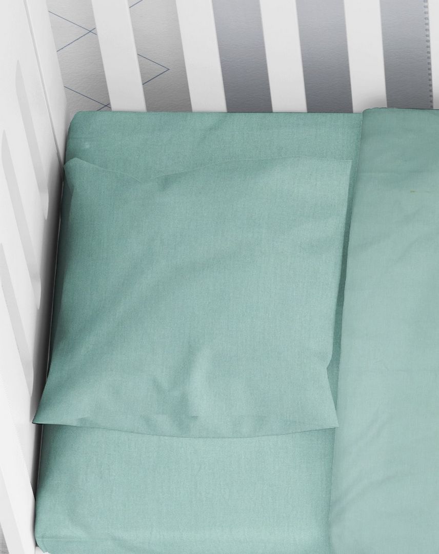 DimCol Μαξιλαροθήκη Φάκελος Βαμβακερή Bebe 35x45εκ. Solid 497 Aqua DIMcol (Ύφασμα: Βαμβάκι 100%, Χρώμα: Aqua) - DimCol - 1910817706249701