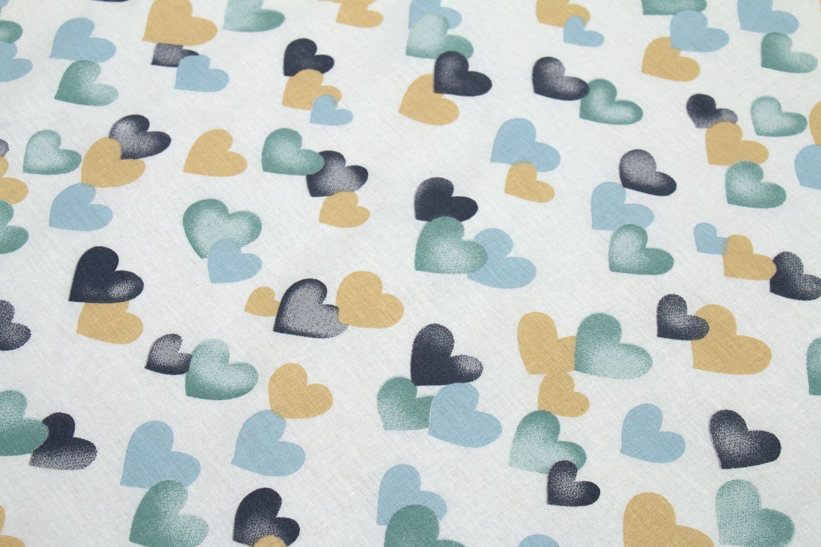 DimCol Πάνα Χασές Βαμβακερή Bebe 80x80εκ. Hearts 11 Grey-Green DIMcol (Ύφασμα: Βαμβάκι 100%, Χρώμα: Γκρι) - DimCol - 1914513607801188