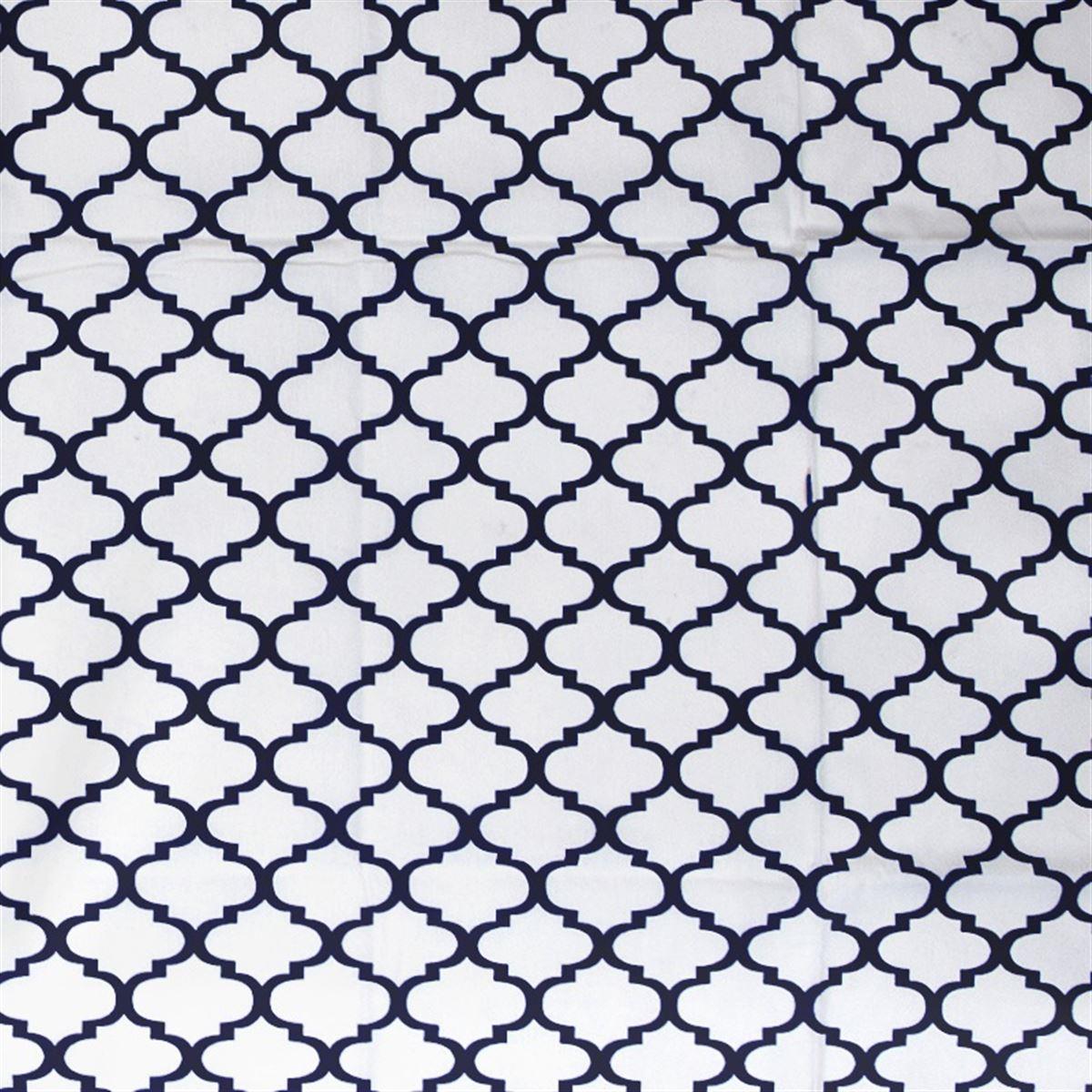 Σεντόνι Μεμονωμένο Βαμβακερό Λίκνου 80x110εκ. Windows 176 White-Dark Blue DIMcol...