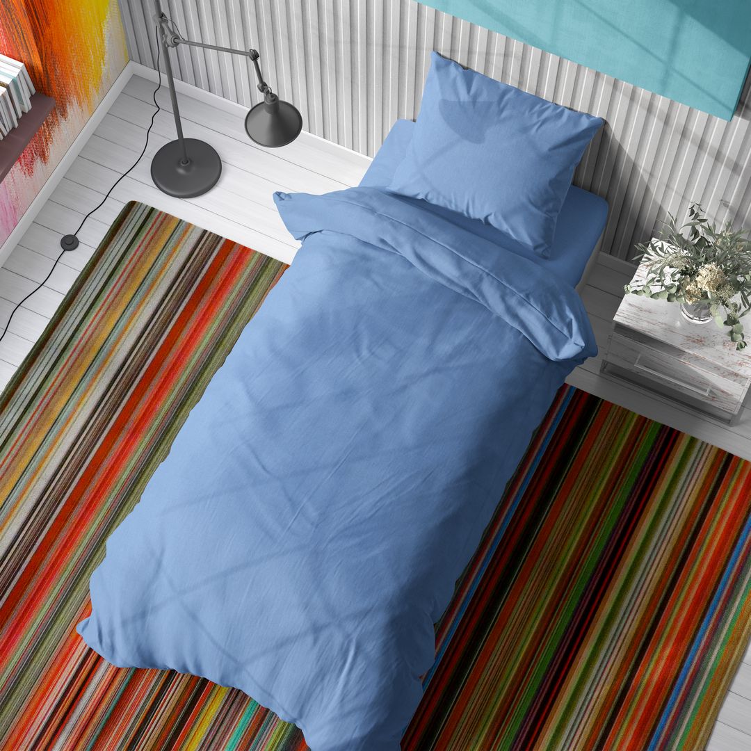 Πάπλωμα Βαμβακερό Μονόχρωμο Μονό 160x240εκ. Solid 498 Sky Blue Dimcol...