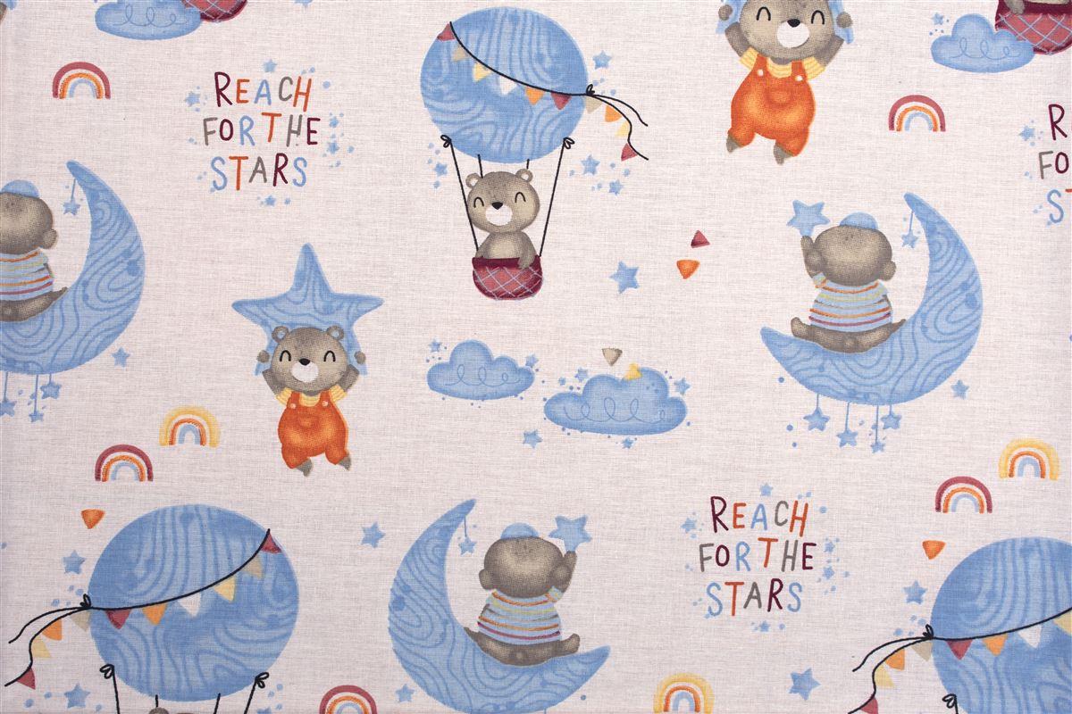 DimCol Πάνα Χασές Bebe Βαμβακερή 80x80εκ. Reach The Stars 191 Sky Blue DimCol (Ύφασμα: Βαμβάκι 100%, Χρώμα: Γαλάζιο ) - DimCol - 1914513610819182