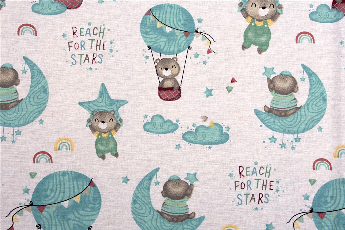 DimCol Πάνα Χασές Bebe Βαμβακερή 80x80εκ. Reach The Stars 192 Green DimCol (Ύφασμα: Βαμβάκι 100%, Χρώμα: Πράσινο ) - DimCol - 1914513610819281