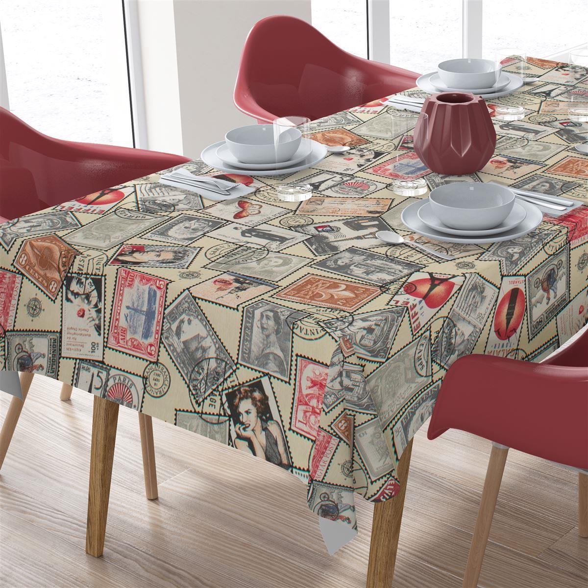 Τραπεζομάντηλο Εμπριμέ Polycotton Αλέκιαστο 140x180εκ. 