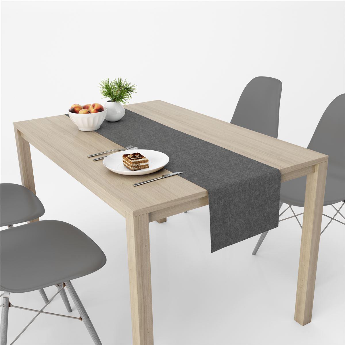 DimCol Runner Μονόχρωμο Polycotton Αλέκιαστo 40x180εκ. Panama Dark Grey DimCol (Χρώμα: Γκρι, Ύφασμα: 70% Βαμβάκι-30% Polyester) - DimCol - 1932080988300092